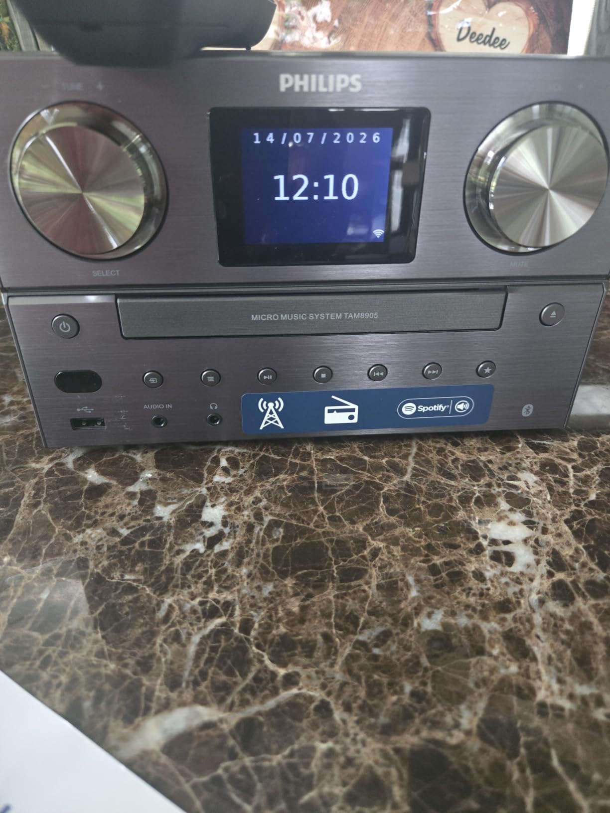 Philips Bluetooth & WiFi Stereo System for Home with CD Player, Spotify, Internet Radio, FM Radio, MP3 Playback, Crisp Highs and Rich Bass 100W, Remote Control Included customer photo 1
