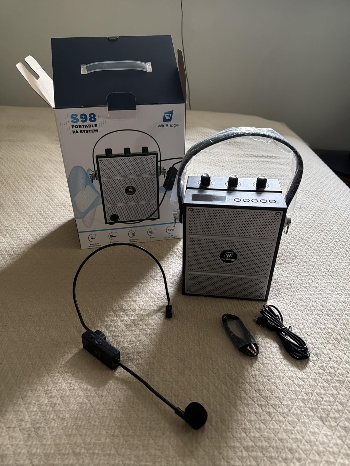 Voice Amplifier, 50W Bluetooth PA Speaker with Wireless Headset Mic customer photo 2