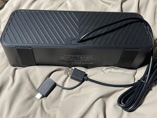 Computer Speakers for Desktop PC Laptop, Wired, USB Plug-in, External Speakers for Monitor, Small Computer Sound bar for PC, Loud Speaker with Deep Bass, Touch Control, Built-in USB-C to USB Adapter customer photo 1
