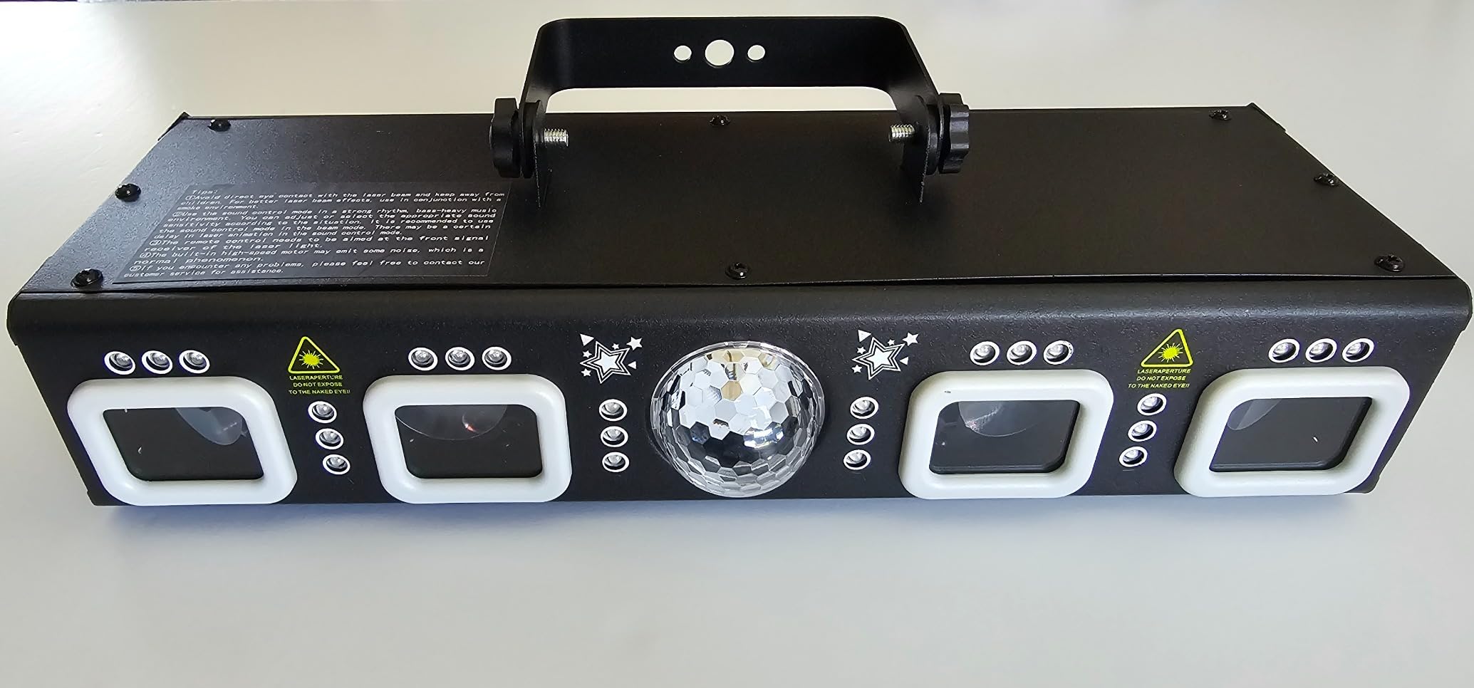 KeoBin 6-in-1 DJ Light with Stand, RGBW Disco Lights, Strobes, Laser Light customer photo 2