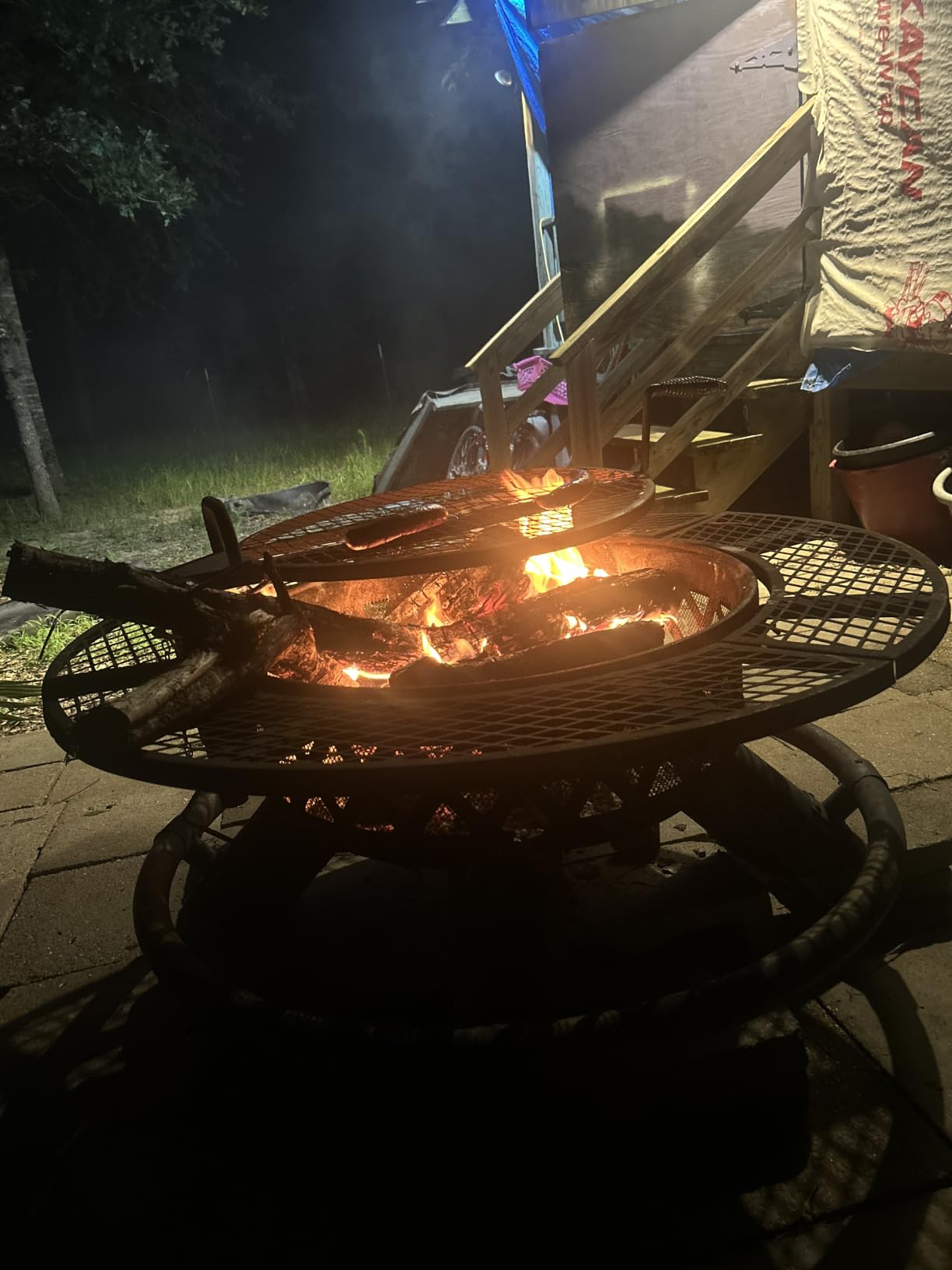 OutVue 42 Inch Fire Pit with 2 Grills, Lid, Poker customer photo 2