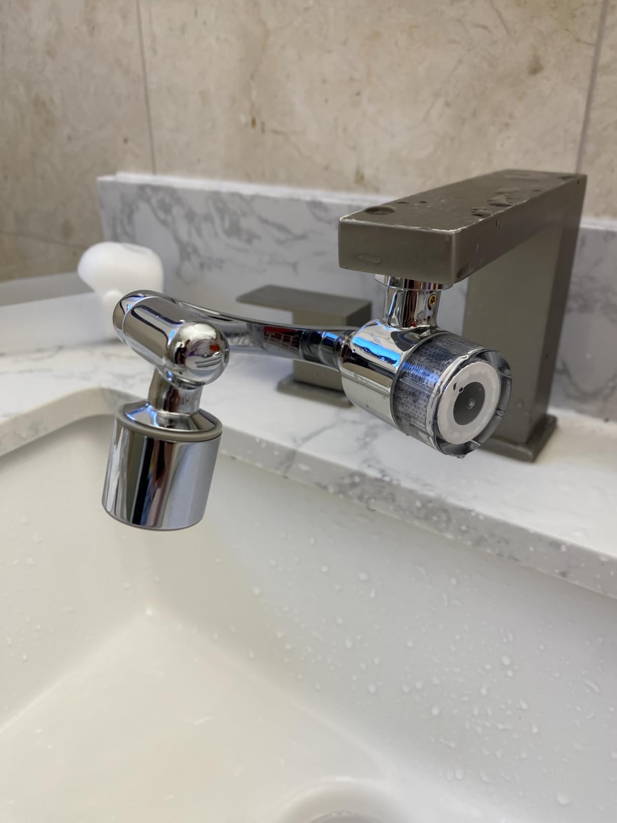 Frizzlife Water Filter for Sink Faucet Extender, NSF/ANSI 372, 9pcs Filter Reduce 99% Chlorine, 1080° Rotating Brass Swivel Aerator, 2 Modes Spray Faucet Filter for Skin Kitchen Bathroom Sink, FF1080 customer photo 1