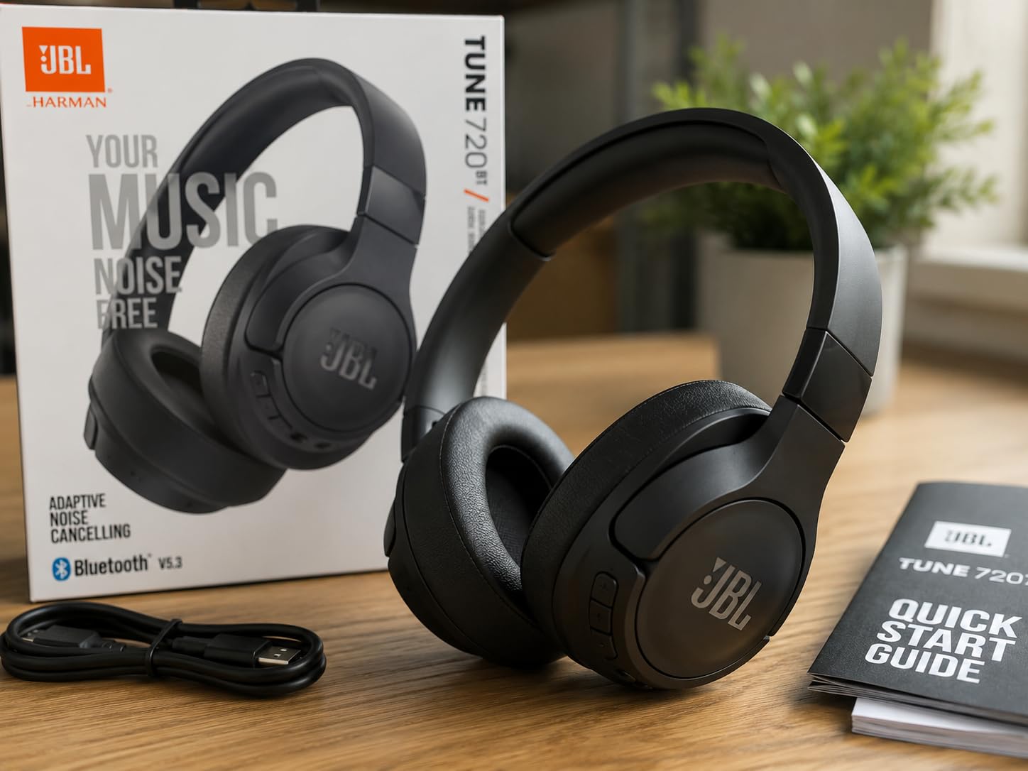JBL Tune 720BT - Wireless Over-Ear Headphones - Blue customer photo 2