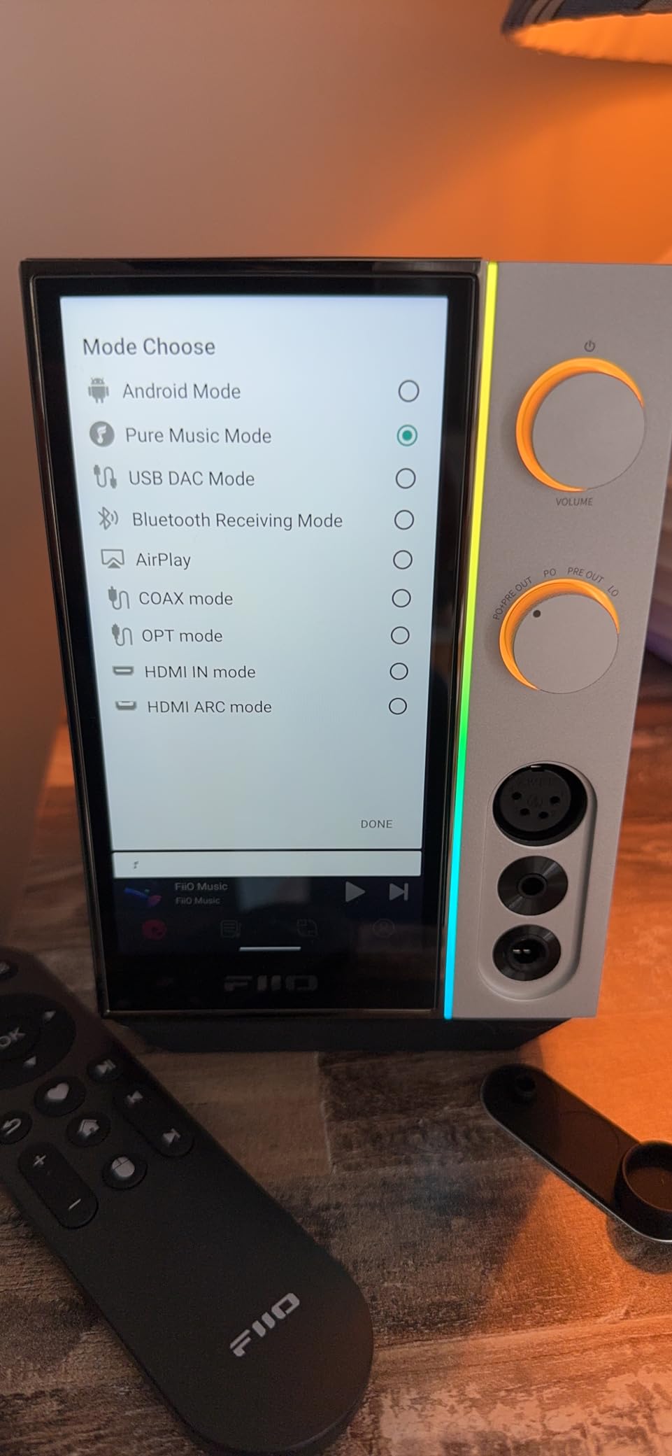 FiiO R9 Android Media Streamer, Network Player, HDMI/MQA Full Decode, USB DAC, DSD512 PCM768kHz/32Bit Bluetooth 5.0, 6’’HD Touchscreen customer photo 1