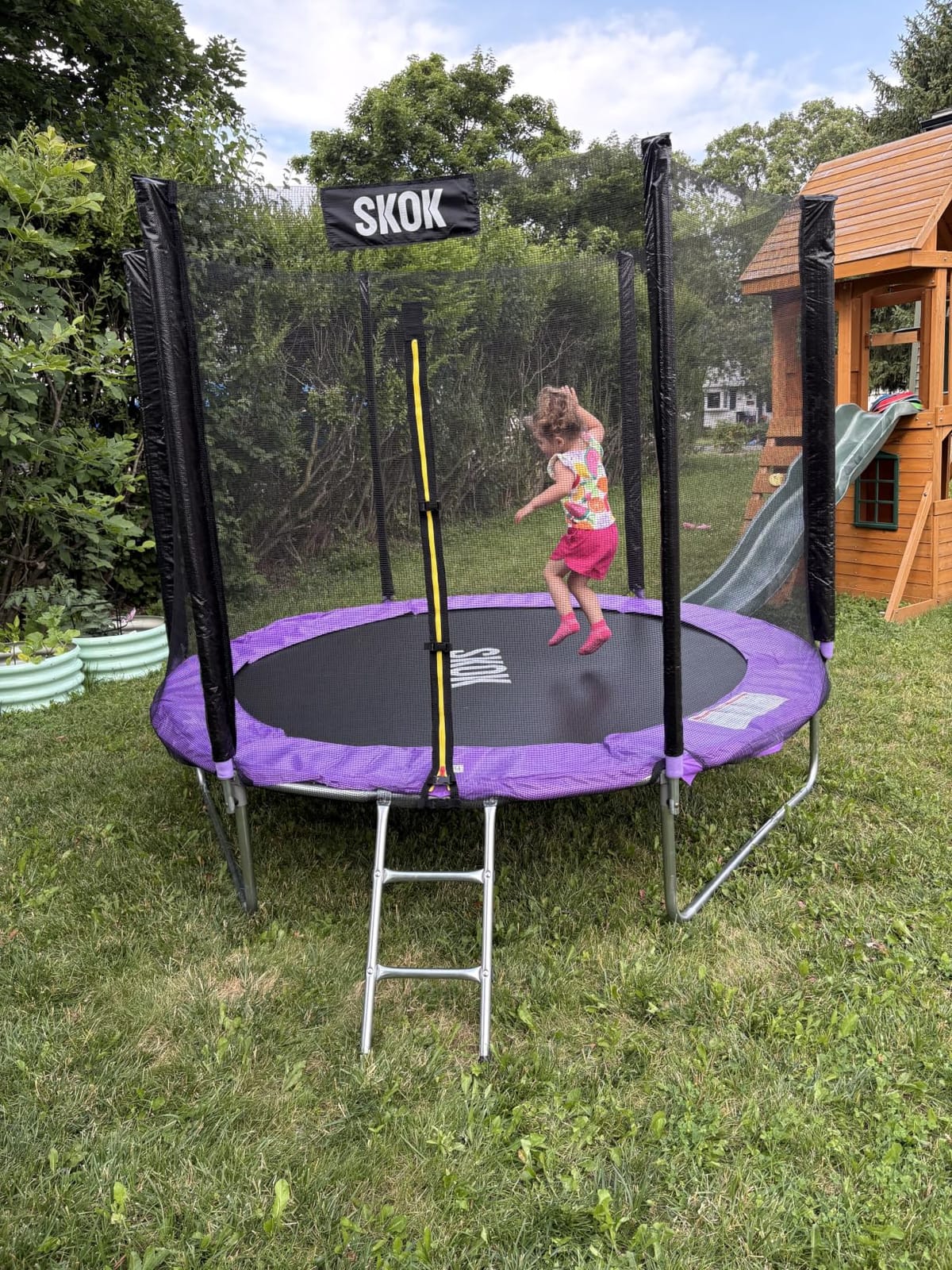 SKOK Trampoline for Kids,400LBS Outdoor Trampoline with Net-ASTM Approved Trampoline for Children and Adults customer photo 2