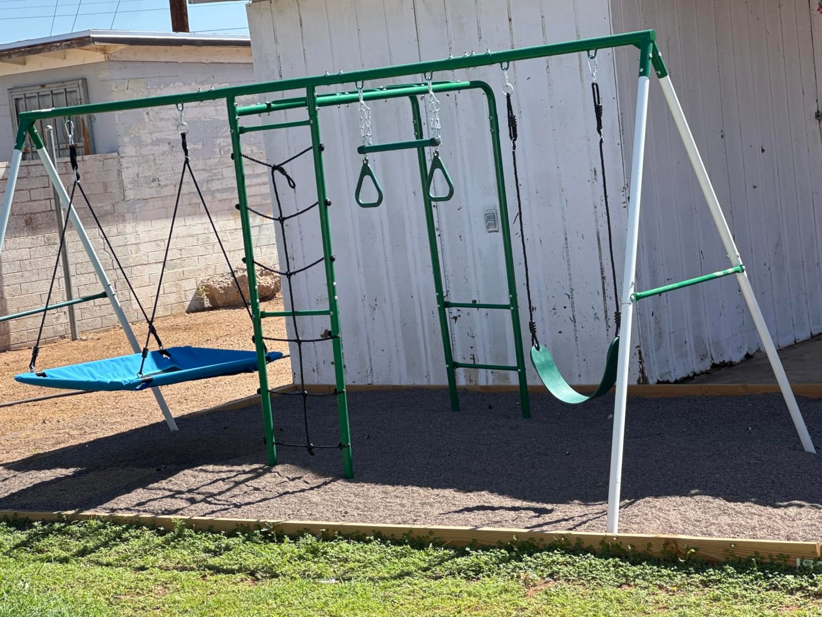 Hapfan Swing Sets for Backyard with Monkey Bars,5 in 1 Playground Set customer photo 1