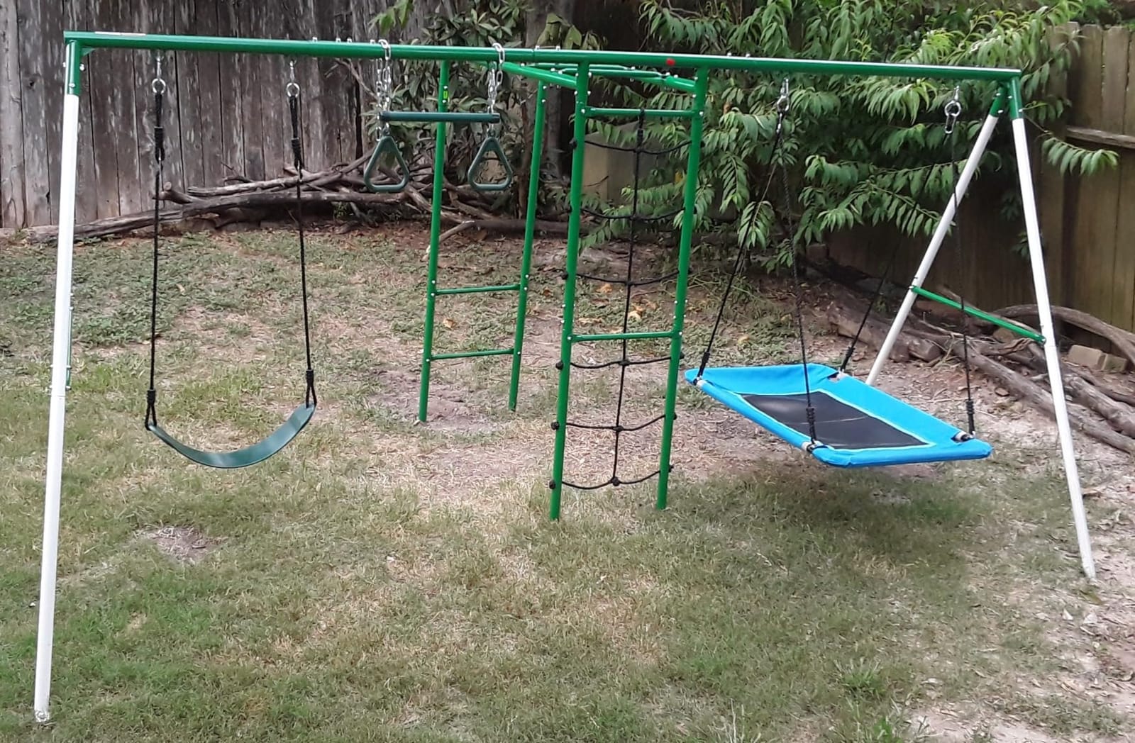 Hapfan Swing Sets for Backyard with Monkey Bars,5 in 1 Playground Set customer photo 2