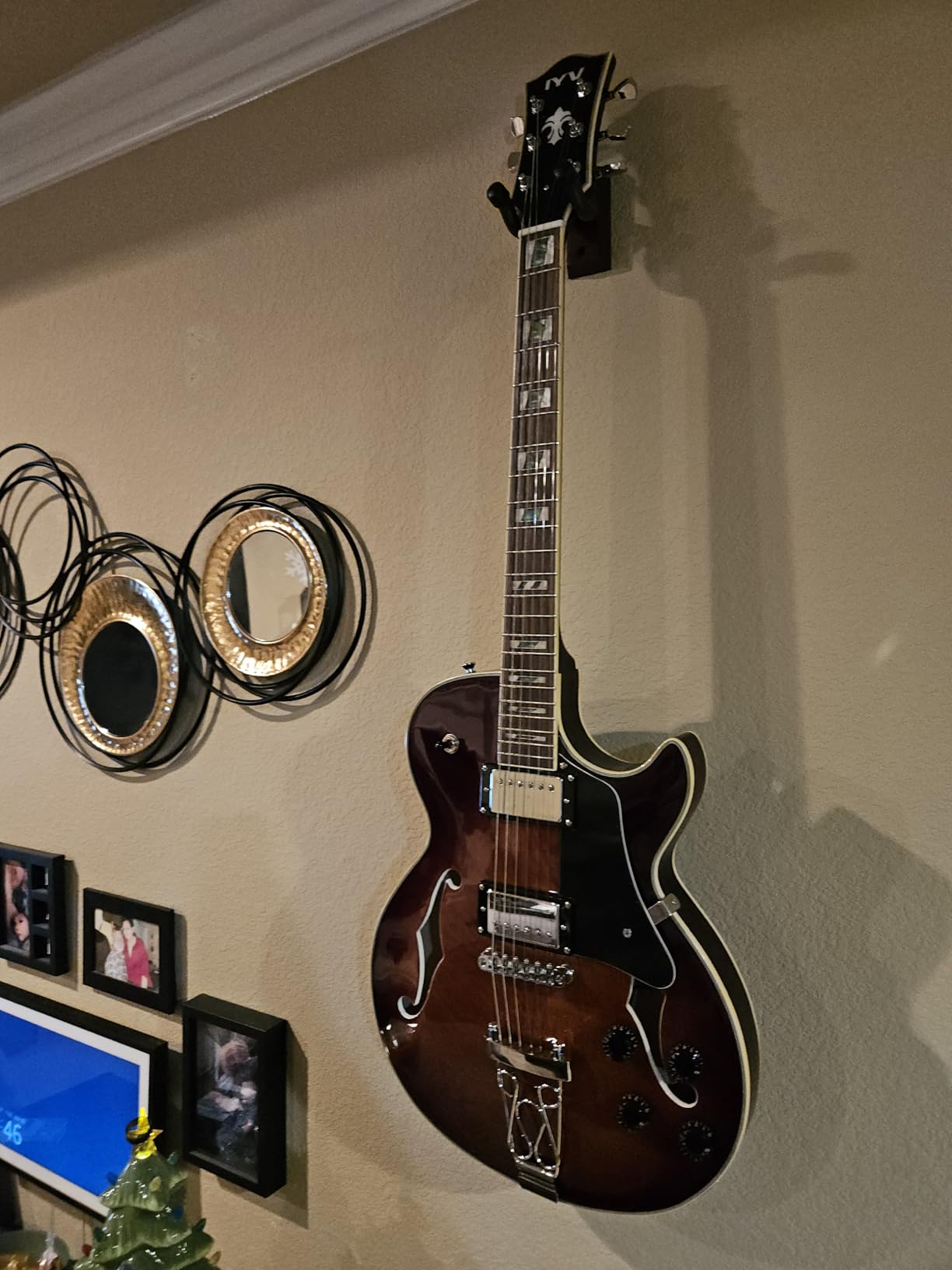 IYV-IJZ-300A TSB Jazz Solid hollow-Body Electric Guitar, Tobacco Sunburst customer photo 2