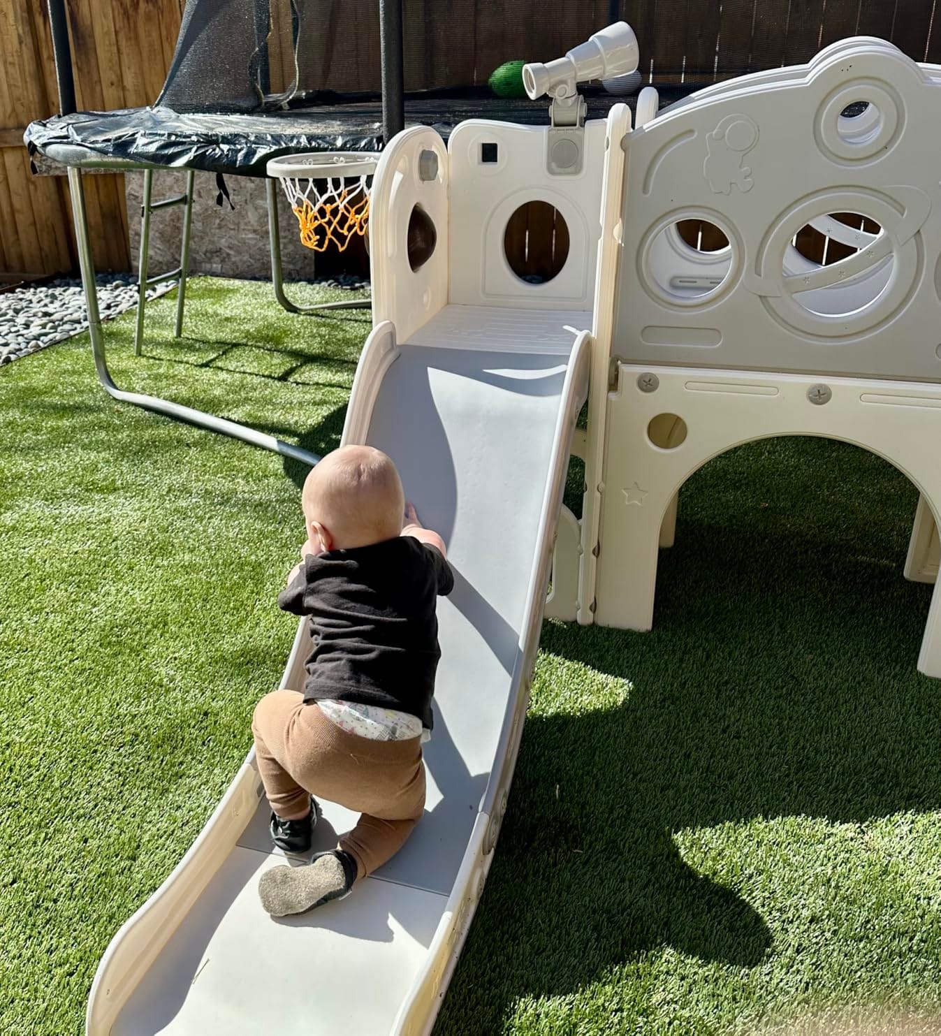 Babytronic Toddler Slide Playset, 10-in-1 Indoor Playground for Kids 1-3 customer photo 2