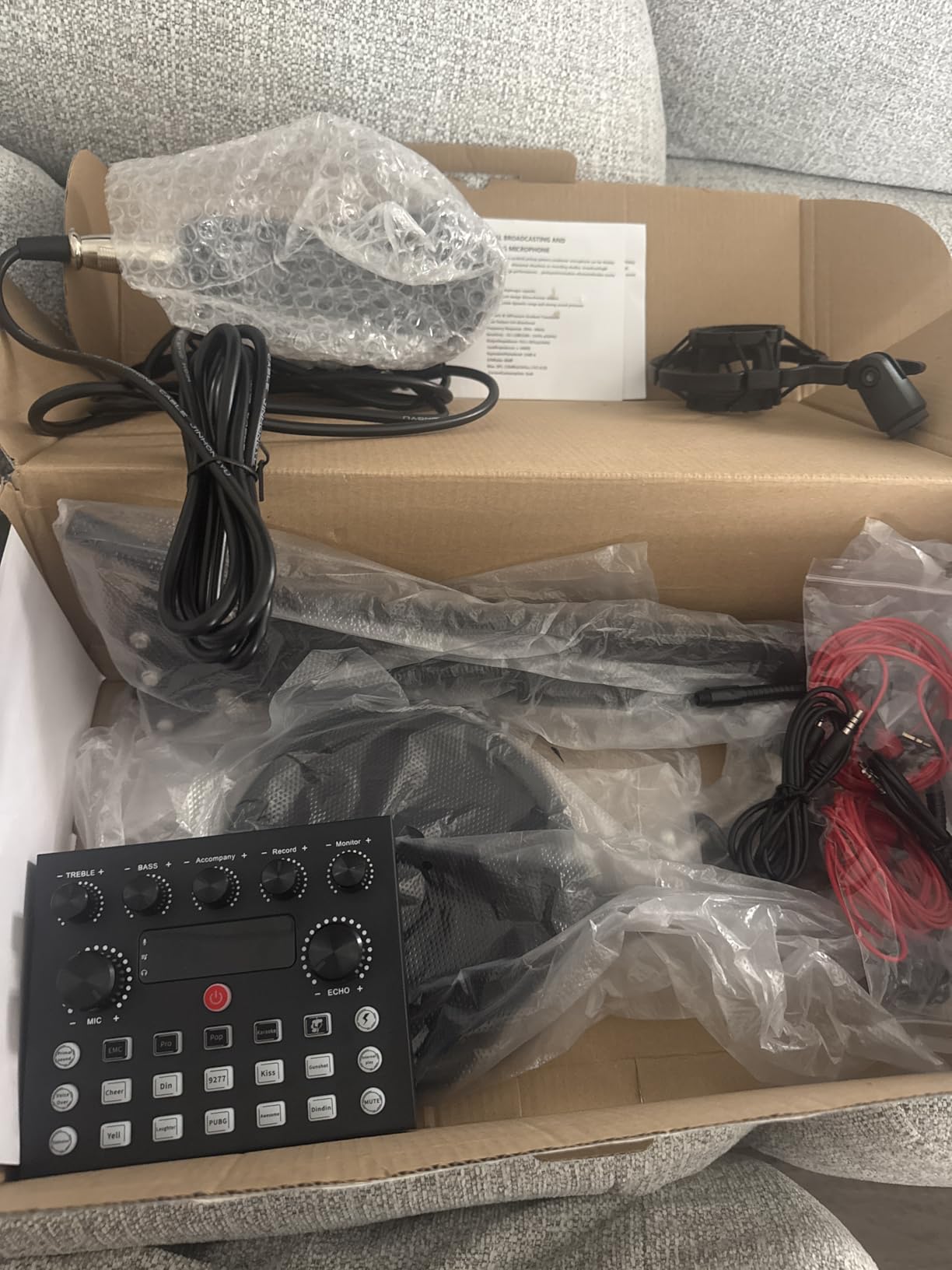 Podcast Equipment Bundle For 2, ALPOWL Audio Interface with Cardioid Designer BM800 Mic for Gamer and All-In-One DJ Mixer, perfect for Live Streaming, Singing, YouTube, Gaming customer photo 1