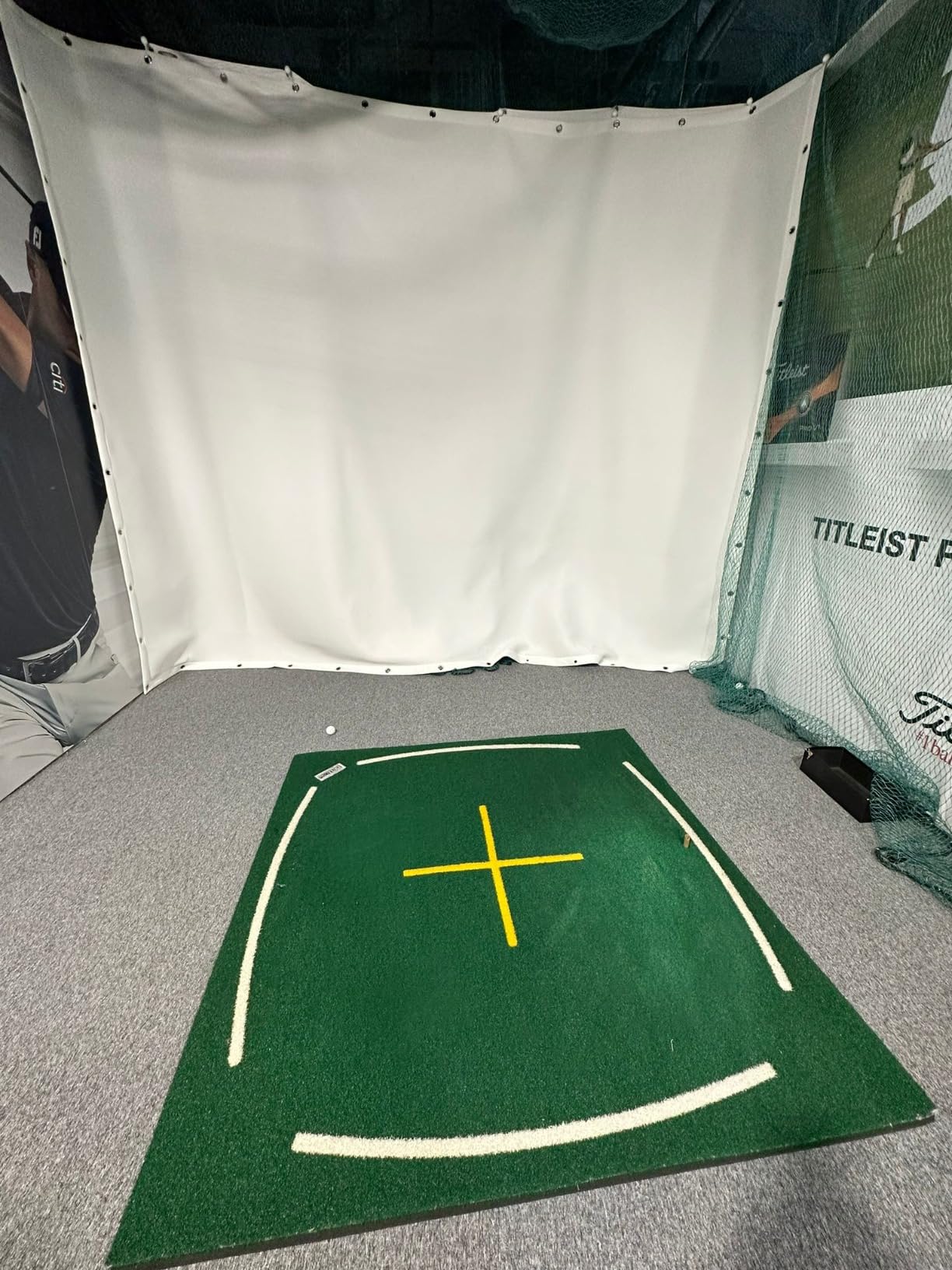 Golf Simulator Impact Screen, Premium Triple Layer Launch Monitor Projector Screen with HD Visuals, Indoor Practice Screen for Enclosure and Net, Hitting Screen with Grommets & Bungee Cords customer photo 2