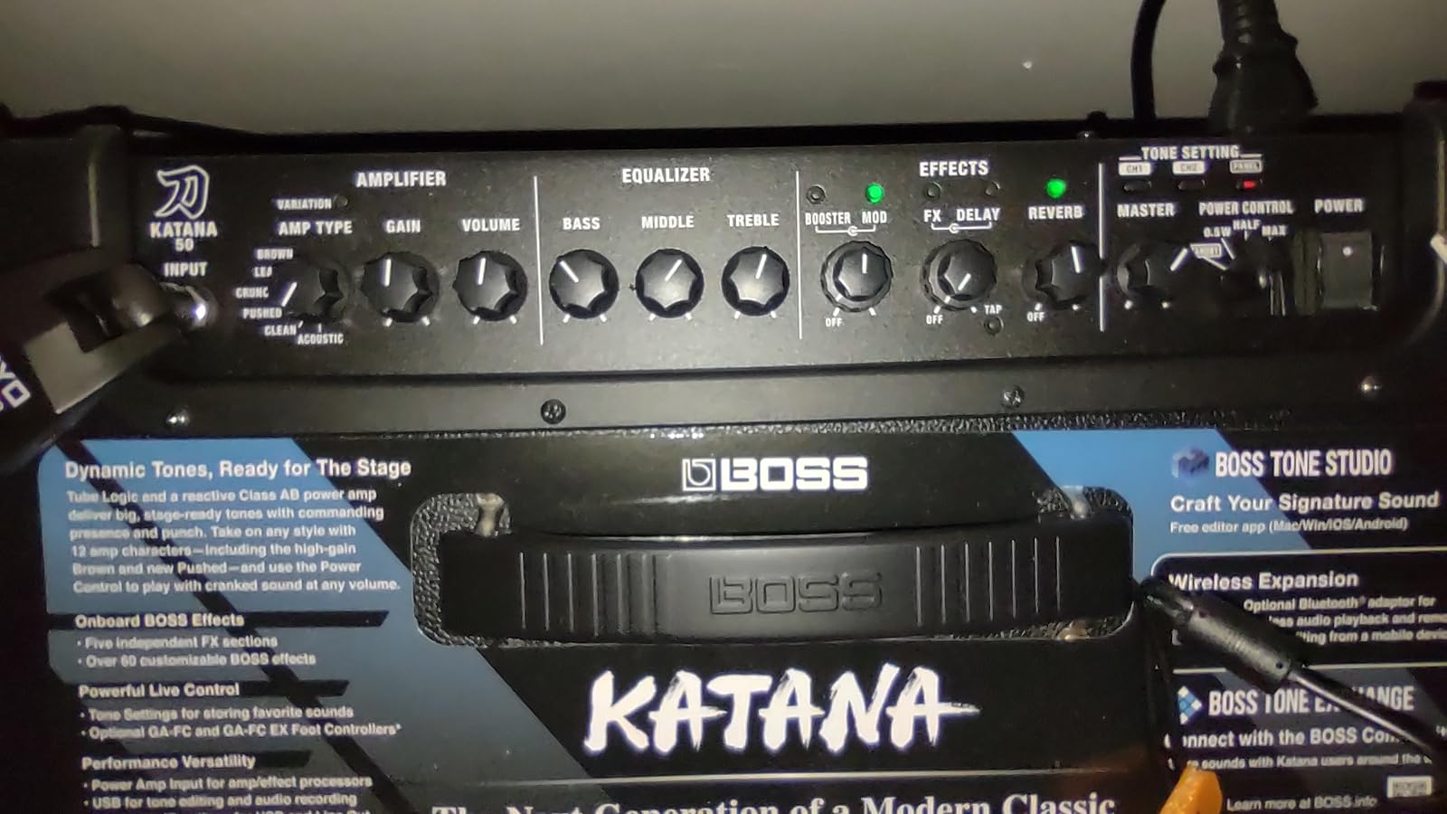BOSS Katana-50 Gen 3 Guitar Amplifier | Compact 50-Watt Combo Amp | Custom 12-Inch Speaker | Evolved Tube Logic Sound | 12 Amp Characters | Onboard BOSS Effects | Advanced Connectivity & More | Guitar practice and performance with 50W output, 1x12 speaker and solid state circuitry customer photo 2