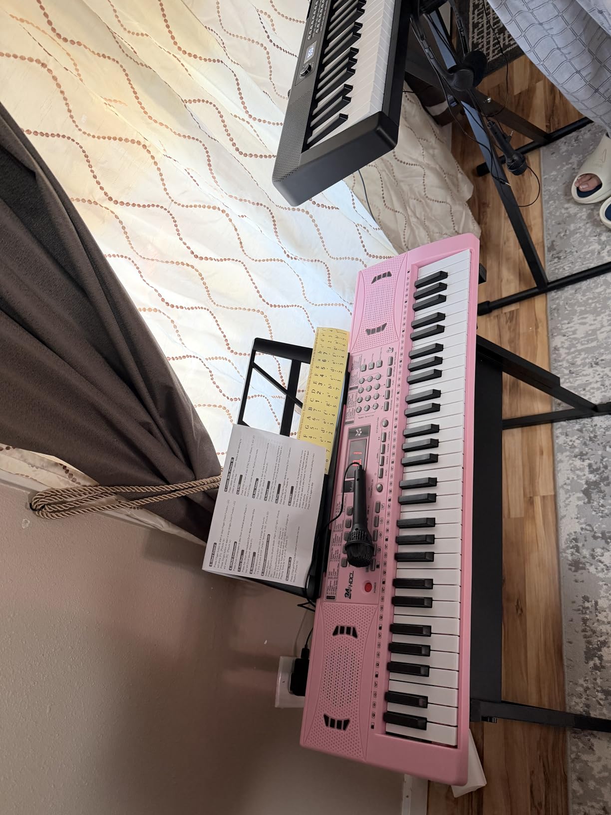 Kids Keyboard Piano, 61 Key Electronic Piano (Pink) customer photo 1