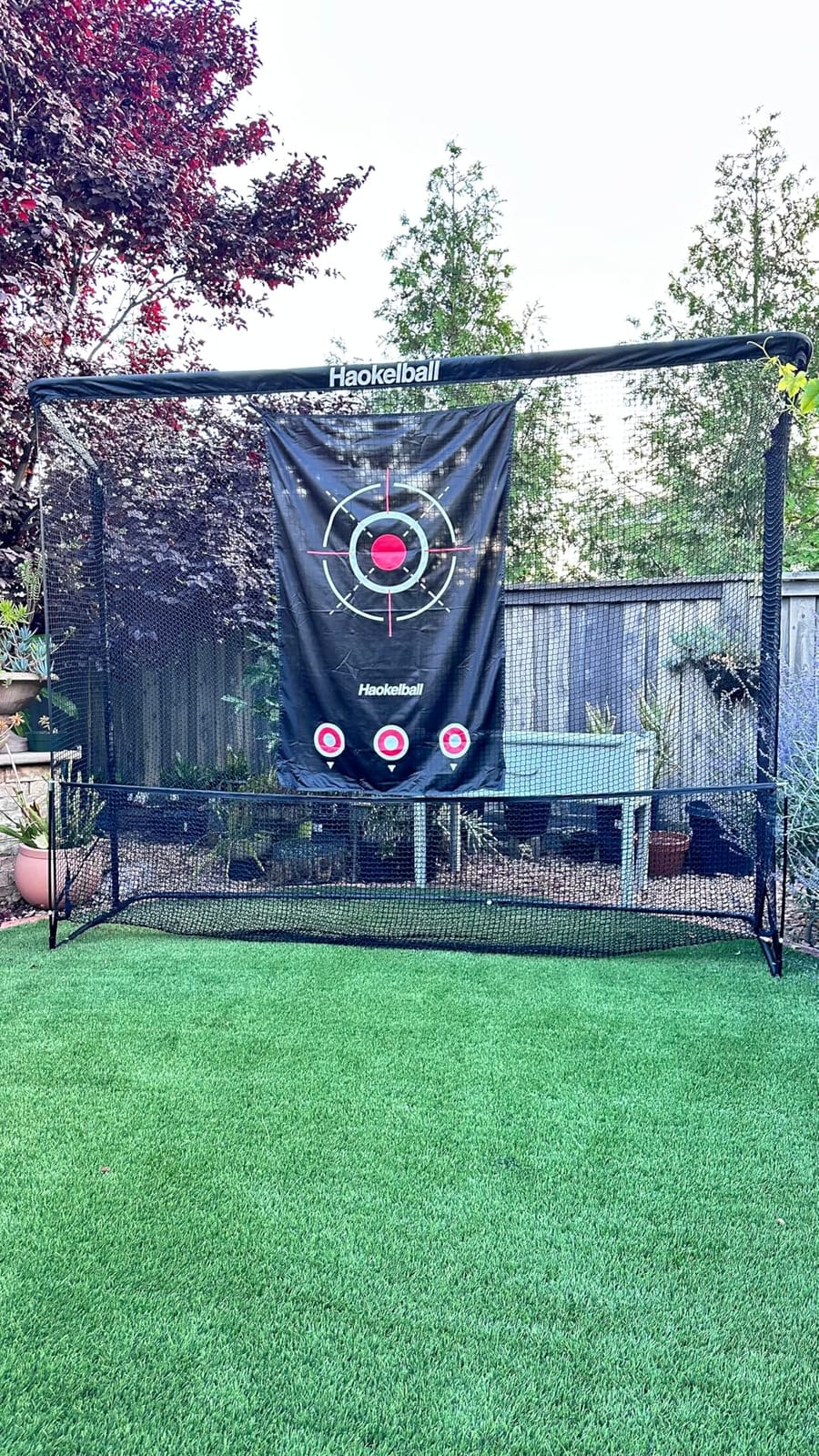 Haokelball Golf Practice Net 10x8FT Driving Hitting Net & Simulator Cage customer photo 2