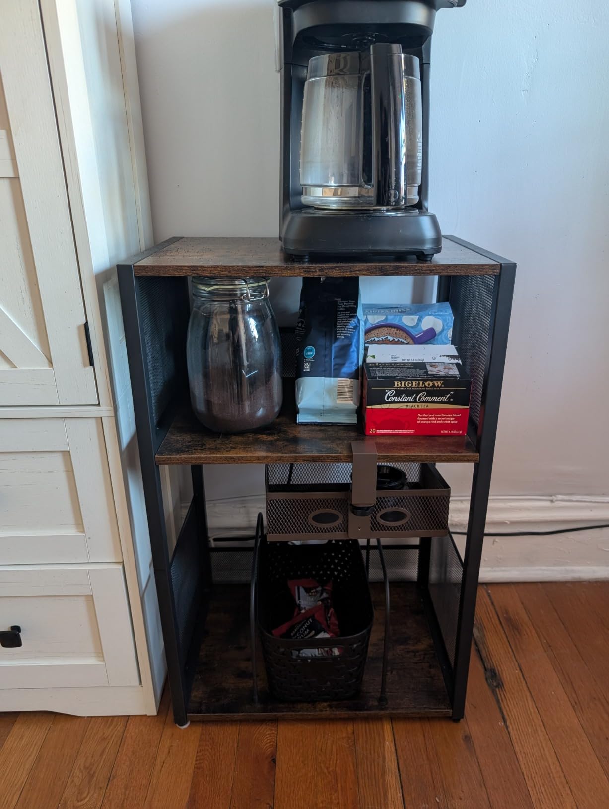 VASAGLE 3-Tier Record Player Stand, Vinyl Record Storage up to 100 Albums customer photo 1