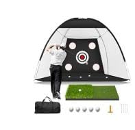 Golf Net: 10x7ft Golf Practice Net for Backyard Chipping Driving with Dual-Turf Golf Hitting Mat, All-in-1 Outdoor Indoor Golf Hitting Net with Multiple Targets, Golf Aid for Men/Golf Lovers customer photo 2