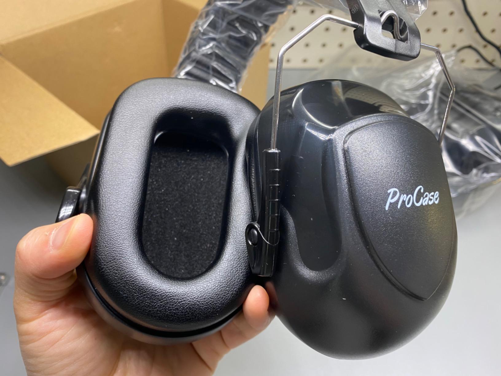 ProCase 2 Pack Ear Muffs for Noise Reduction SNR 32dB/NRR 26dB, Ear Hearing Protection for Adults/Kids, Autism Sensory Noise Cancelling Headphones for Work Shooting Gun Range -Black/Black customer photo 2