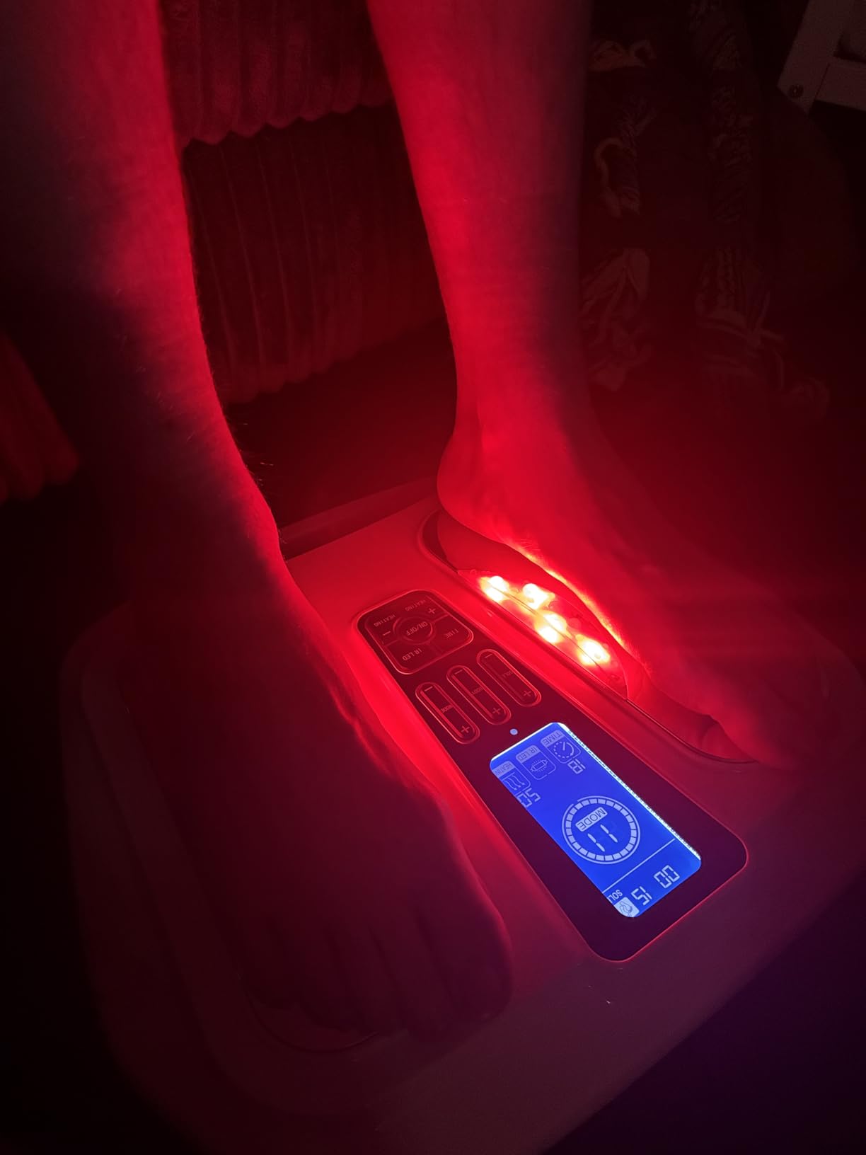EMS Foot Massager with Heat and Infrared for Neuropathy, FSA Eligible Circulation Stimulator for Pain Relief, 25 Modes 50 Intensity for Plantar Fasciitis Swelling, 4 TENS Unit Muscle Stimulator Pads customer photo 1