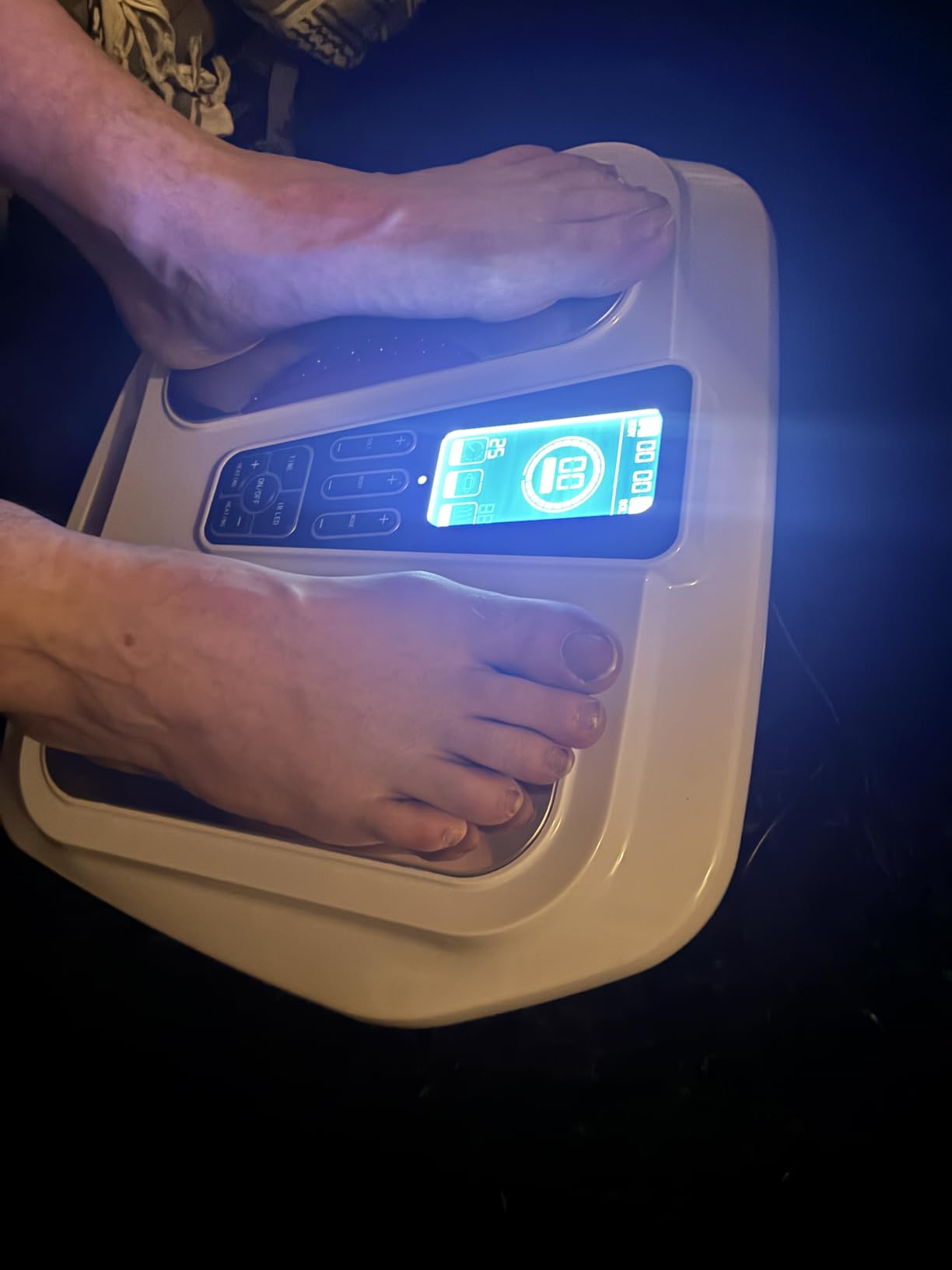 EMS Foot Massager with Heat and Infrared for Neuropathy, FSA Eligible Circulation Stimulator for Pain Relief, 25 Modes 50 Intensity for Plantar Fasciitis Swelling, 4 TENS Unit Muscle Stimulator Pads customer photo 2