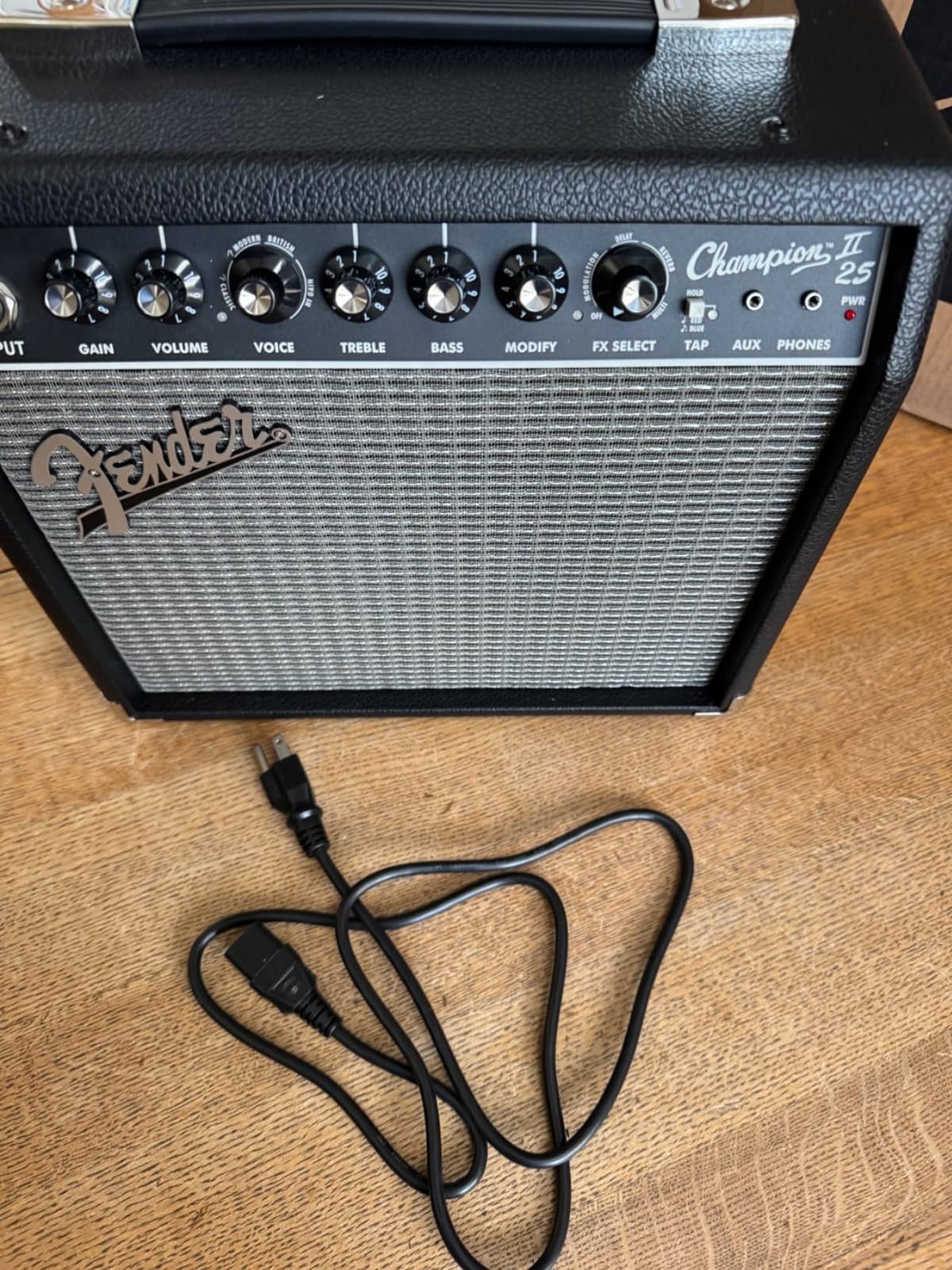 Fender Champion II 25 Watt Electric Guitar Combo Amp, Speaker, USB & Aux | 25 Watt Combo Amp with 8 Speaker, Multiple Amp Voicings, Reverb/Delay/Chorus Effects, USB and Aux in customer photo 2