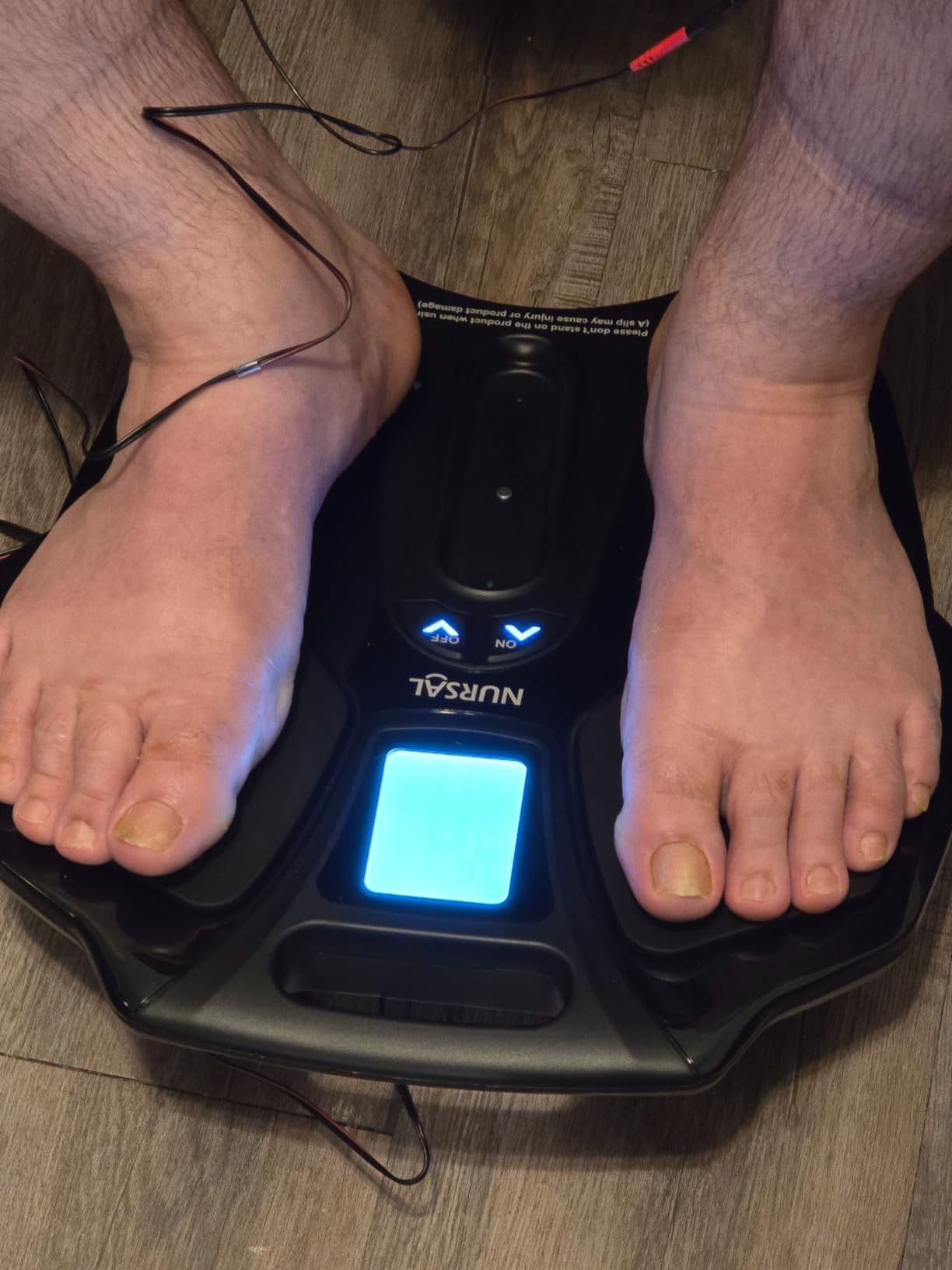 NURSAL TENS EMS Foot Massager for Neuropathy, Foot Nerve Muscle Stimulator Pro, Circulation and Body Pain Relief with TENS Unit Muscle Stimulator Pads, Electric Feet Legs Blood Circulation Machine customer photo 1