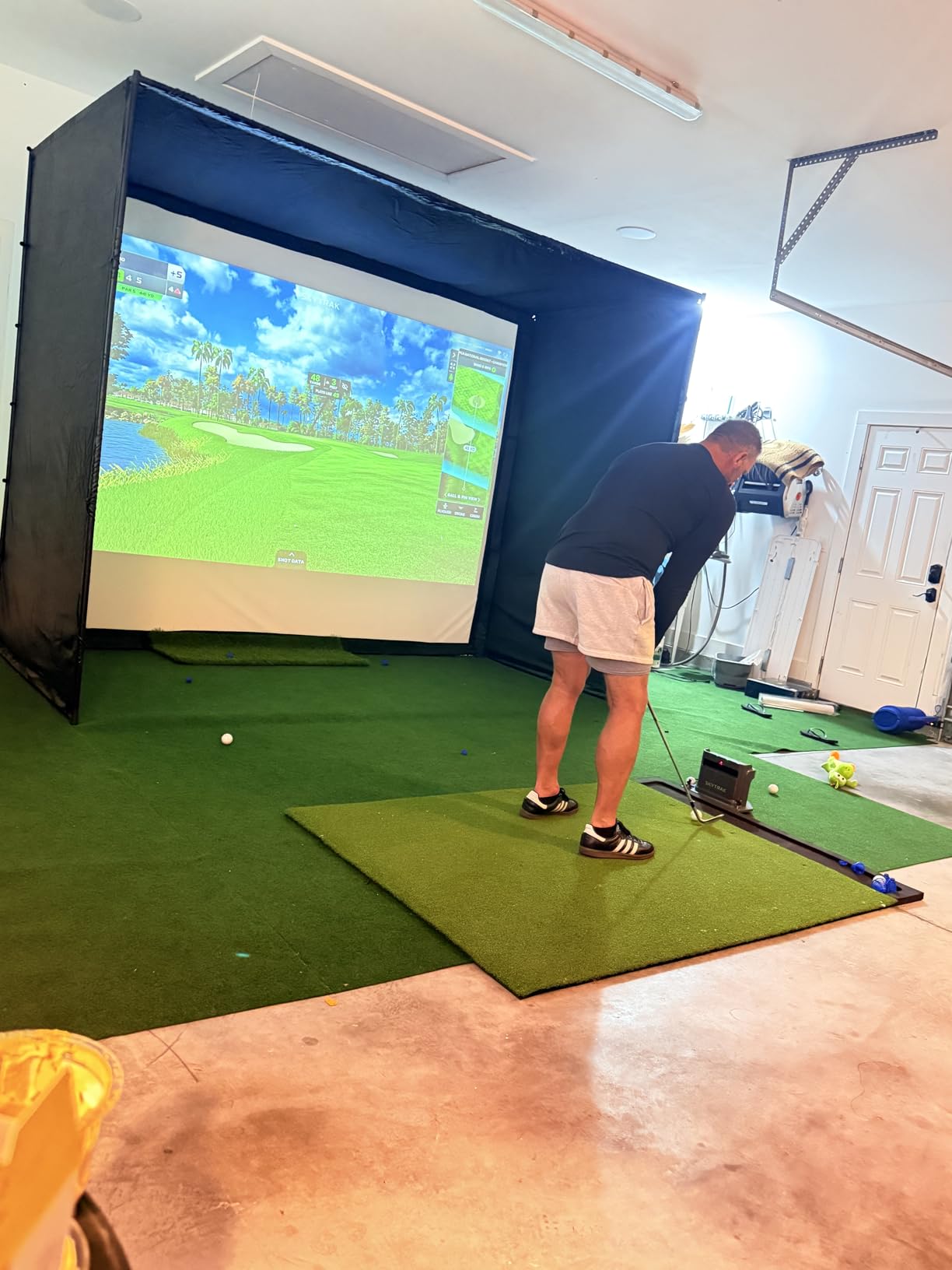 GoSports Golf Simulator Enclosure Nets - Complete Set with Frame and HD Impact Screen Kit - Indoor At Home Golf Training Equipment - Choose 10x8 ft, 12x9 ft, or 14x8 ft customer photo 1