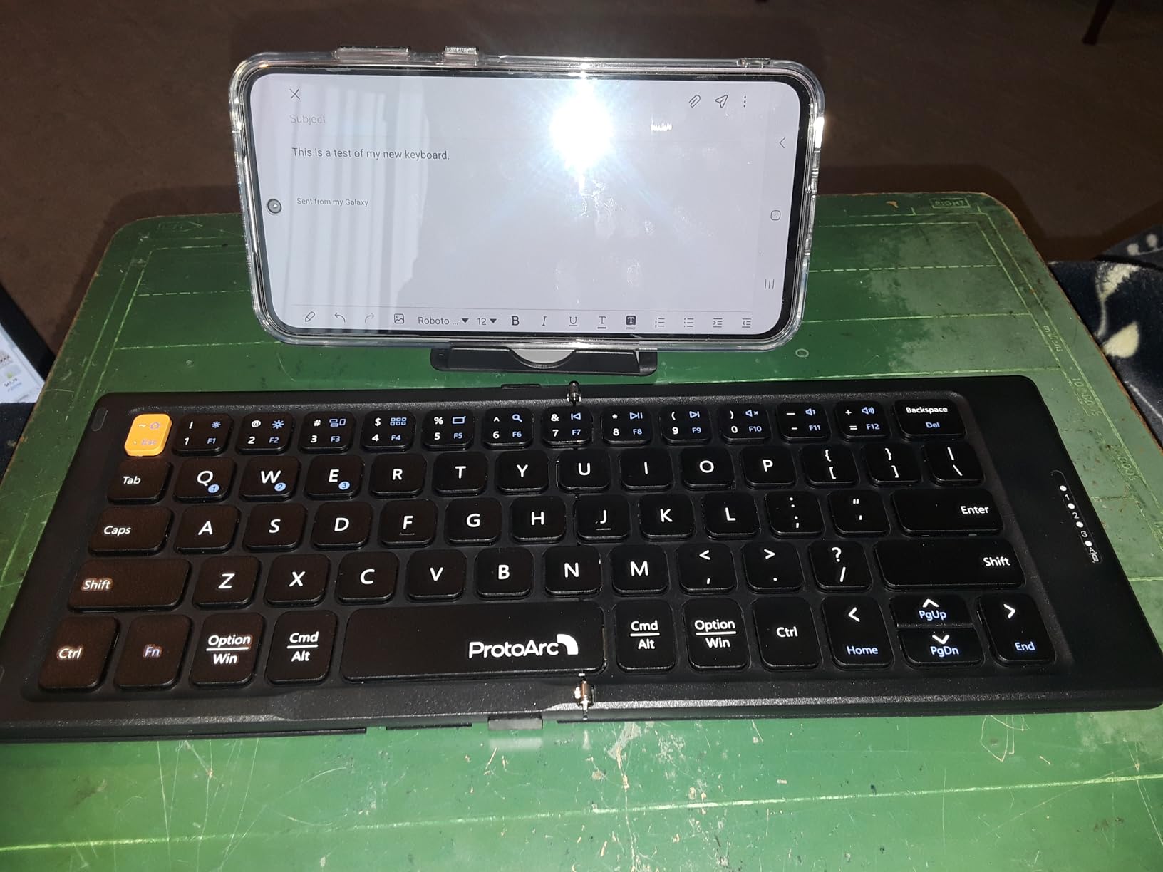 ProtoArc XK04 Foldable Compact Keyboard for Phone and Tablet, Black customer photo 1