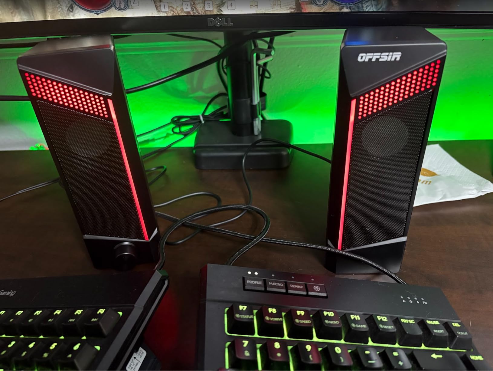 Computer Speakers, 2 in 1 PC Speaker , Gaming Speakers for PC Computer Laptop Desktop Monitor, RGB Speakers with Touch Sensitive Lighting, USB Powered 3.5mm Aux(Package Only Two Speaker, No Soundbar) customer photo 2