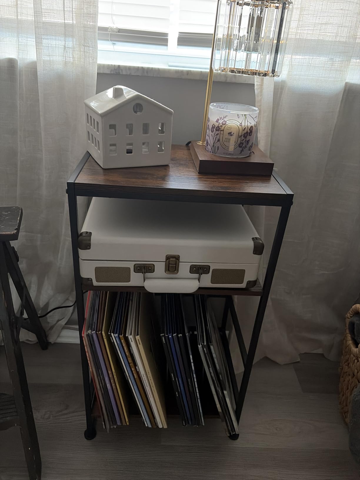 3-Tier Record Player Stand, with Storage, 28