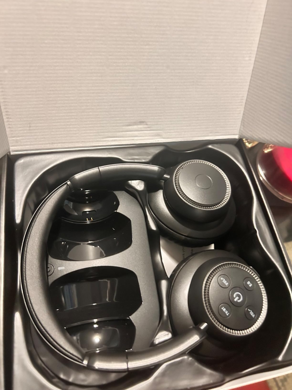 Wireless TV Headphones for Seniors with Transmitter,Black customer photo 1
