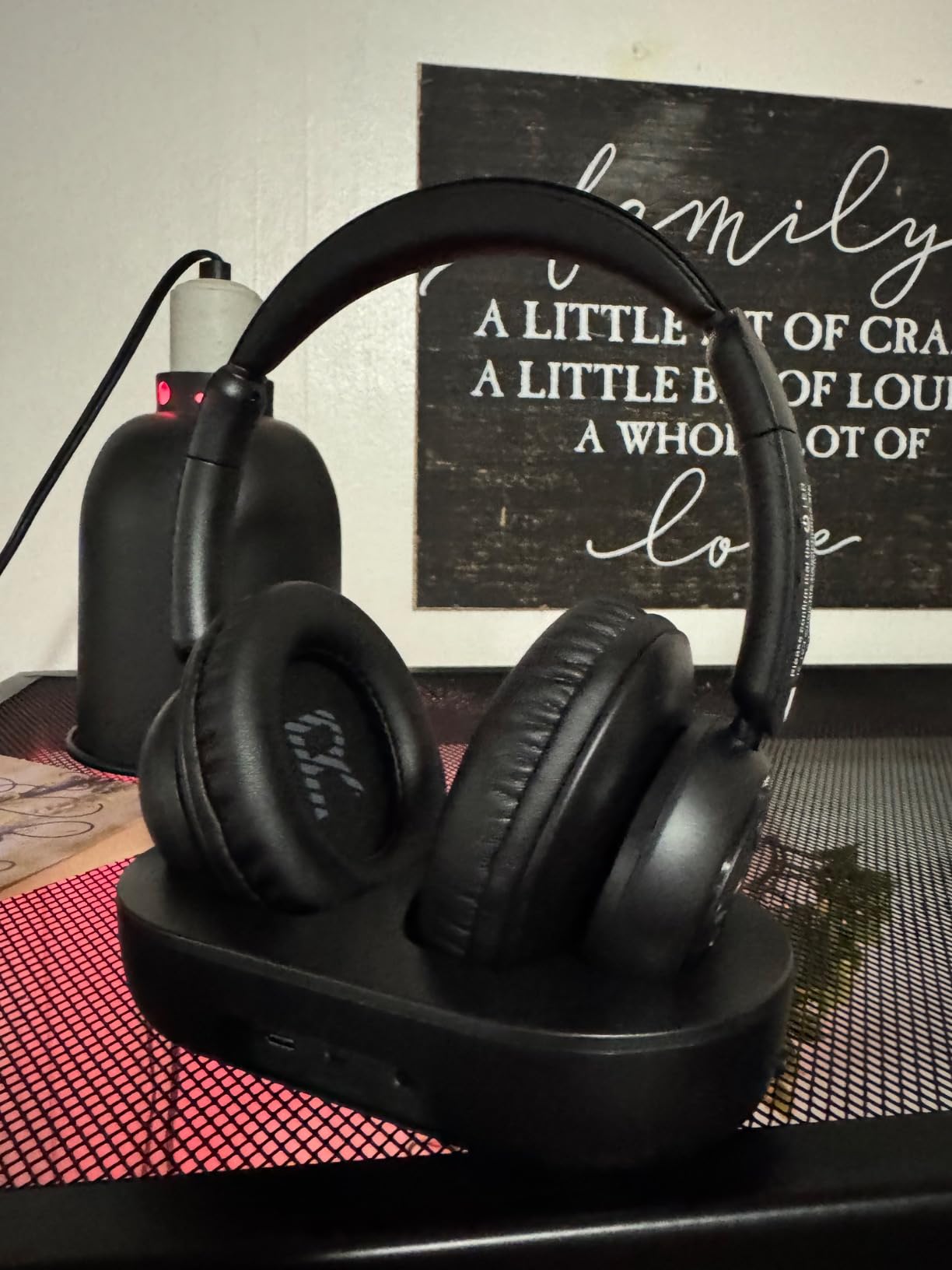 Wireless TV Headphones for Seniors with Transmitter,Black customer photo 2