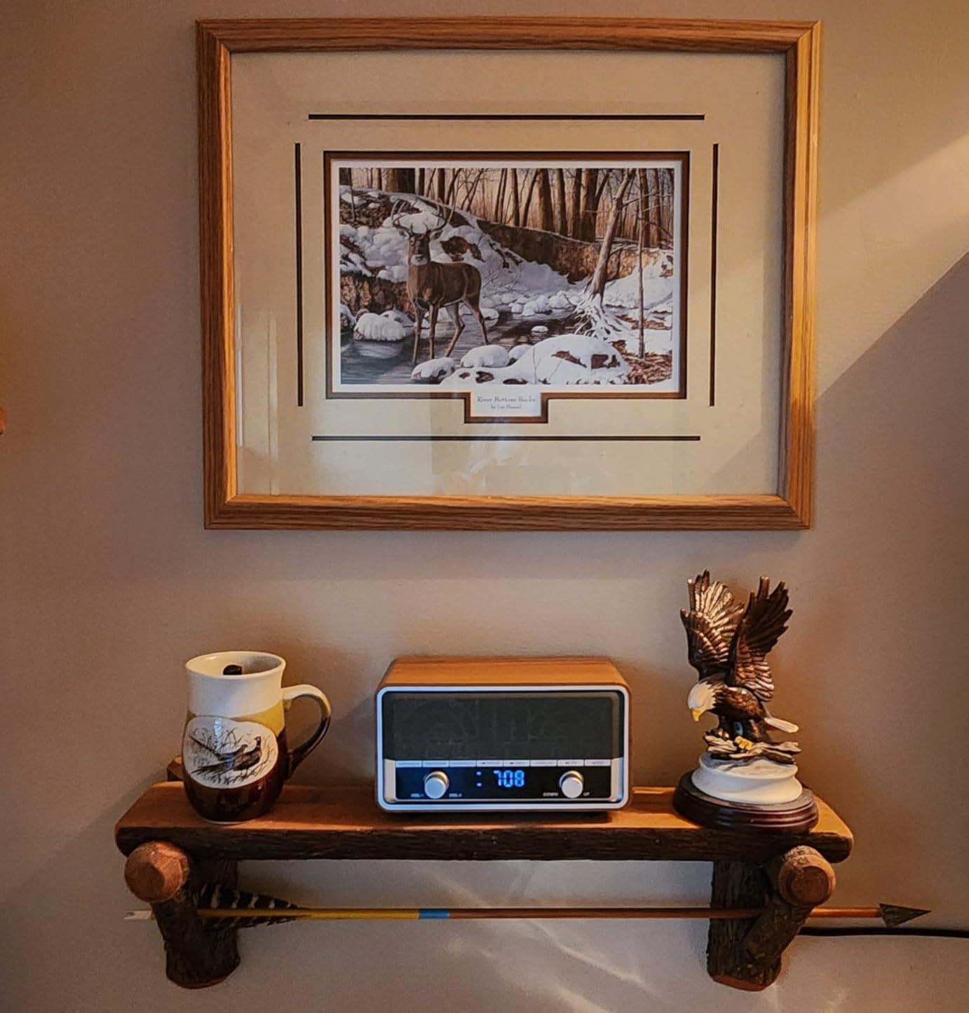 Vintage Wood AM FM Bluetooth Radio with Clear LCD Display customer photo 1