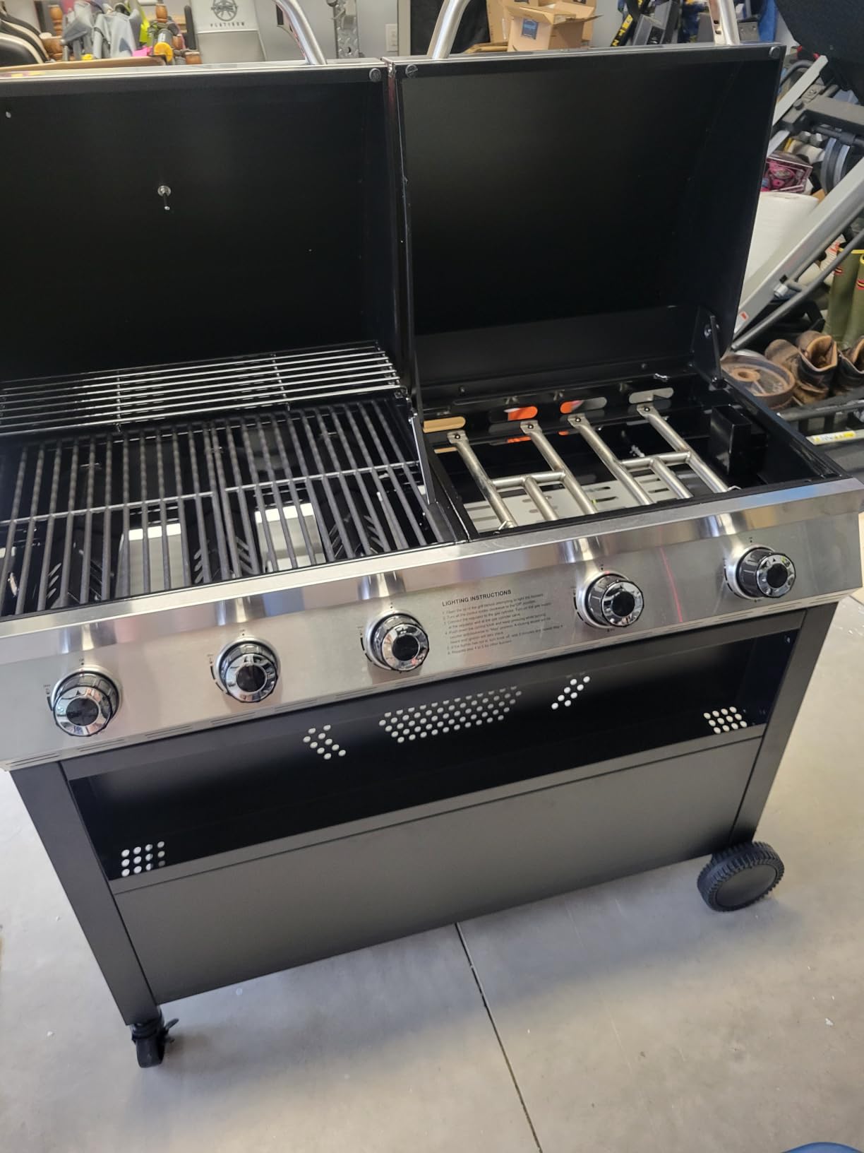 Sophia & William Propane Gas Grill and Griddle Combo, Dual Outdoor BBQ customer photo 1