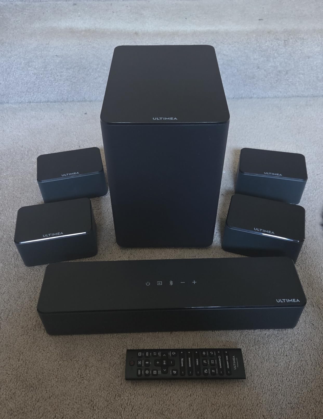 ULTIMEA 7.1ch Sound Bar for TV with 4 Surround Speakers, Wireless Subwoofer customer photo 1