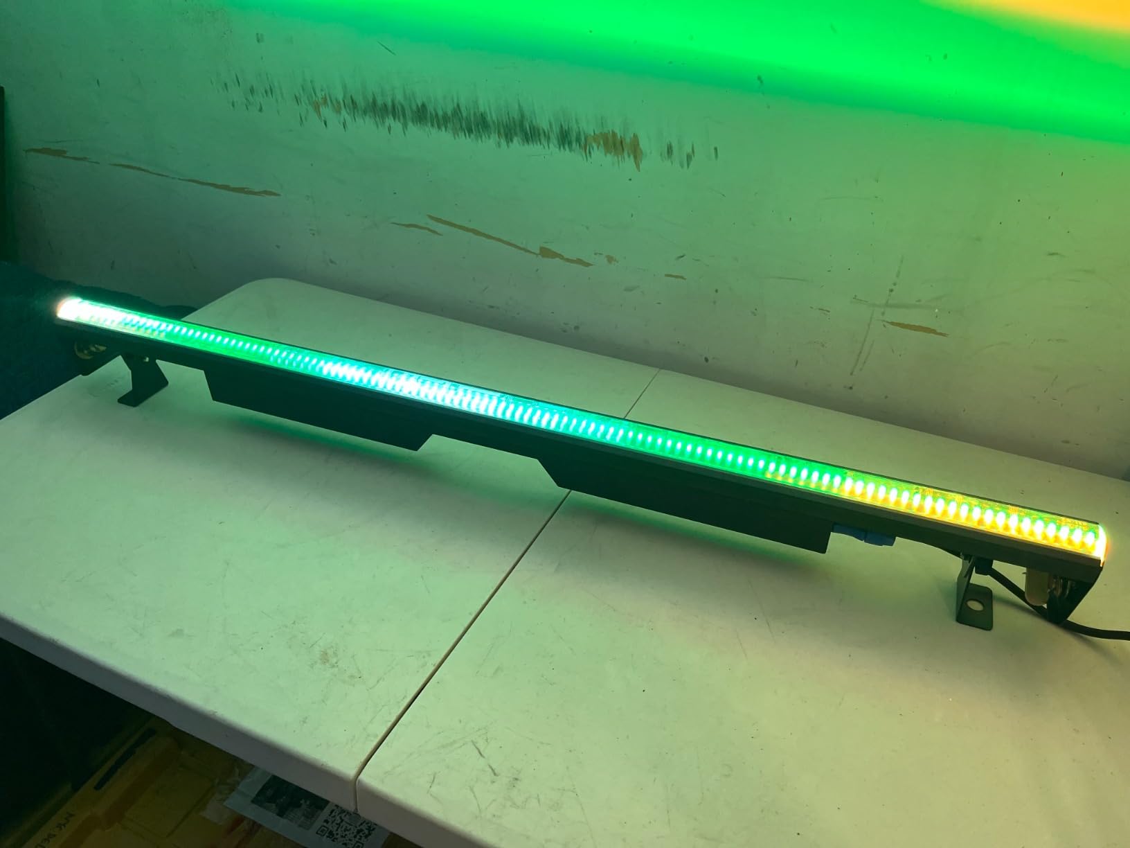 240W Stage Wash Light Bar - 448LEDs RGBWA DMX Light Bar by DMX Master-Slave Control 32 RGB & 12 White & 12 Amber Zones Chase Effects for Wedding Concert Music DJ Live Halloween Event Performance customer photo 1