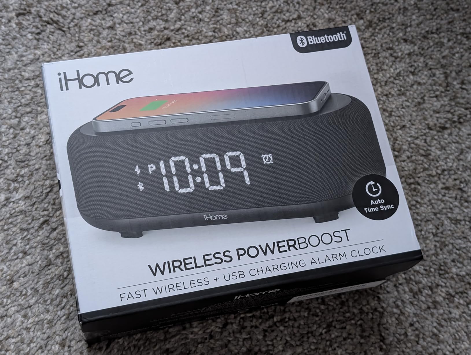 iHome Bluetooth Alarm Clock with Wireless Charger and USB Charging Station, Digital Alarm Clock for Bedrooms, Office, or Dorm (iBTW112) customer photo 2