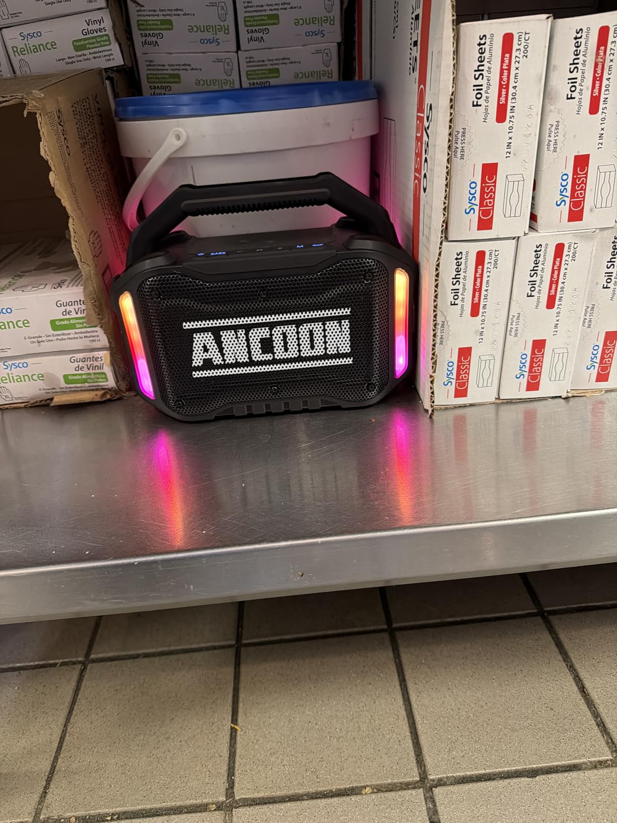 ANCOON Speakers Bluetooth Wireless: 80W(Peak) Loud Speaker with Bass, 20H Playtime, IPX6 Waterproof, Large Jobsite Speakers for Work, Outdoor, Workshop, Garage, Portable Speaker with TWS (Black) customer photo 1
