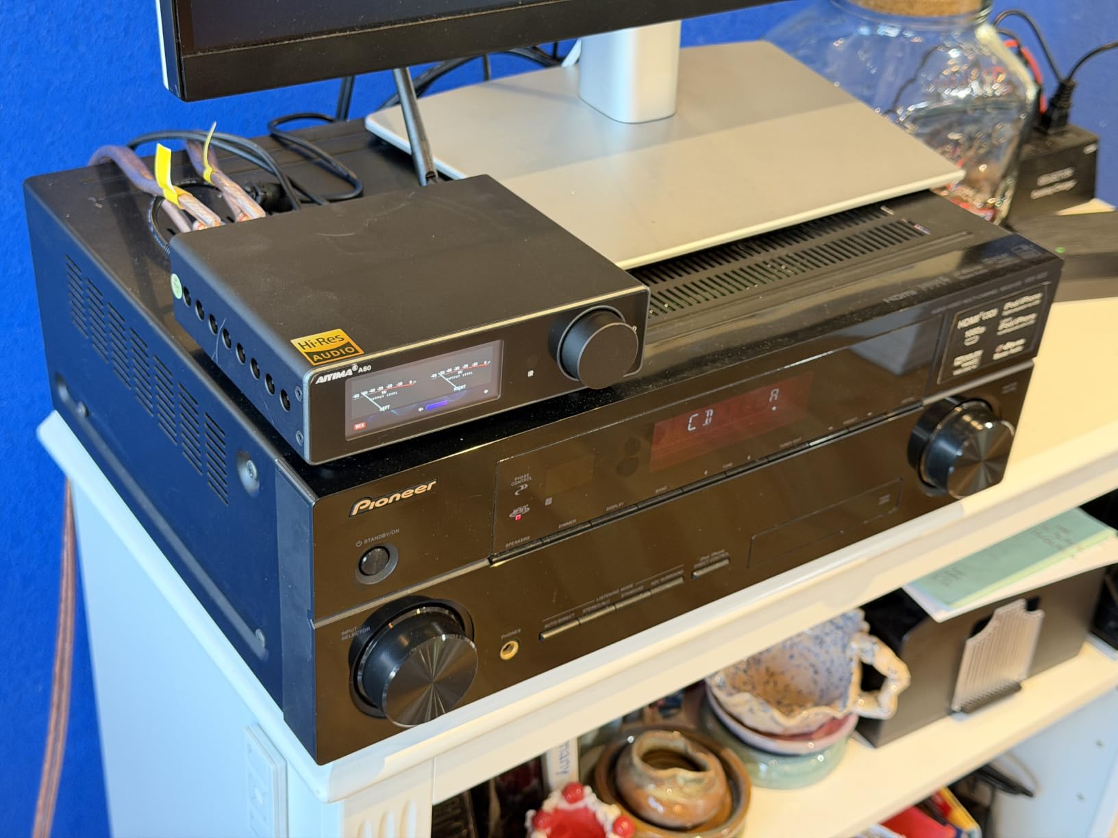 AIYIMA A80 Bluetooth Stereo DAC Amplifier TPA3255,PFFB & Digital VU Meter | USB Coax Opt & TRS Balanced Input,Pre-Out,12V Trigger,Tone &Remote,Hi-Res ESS9038Q2M Integrated Amp for 2.0/2.1 Home Theater customer photo 2