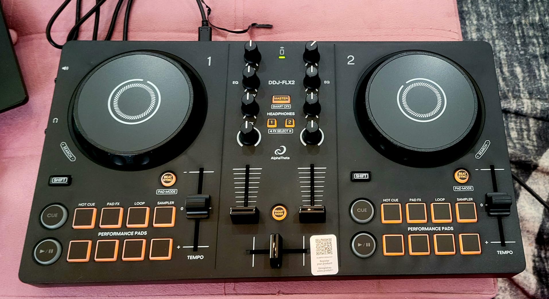 AlphaTheta DDJ-FLX2 Compact 2-Channel DJ Controller, Smart Fader, USB-C | Start DJing faster with an included DJ course, streaming support, and beginner-friendly mixing features customer photo 1