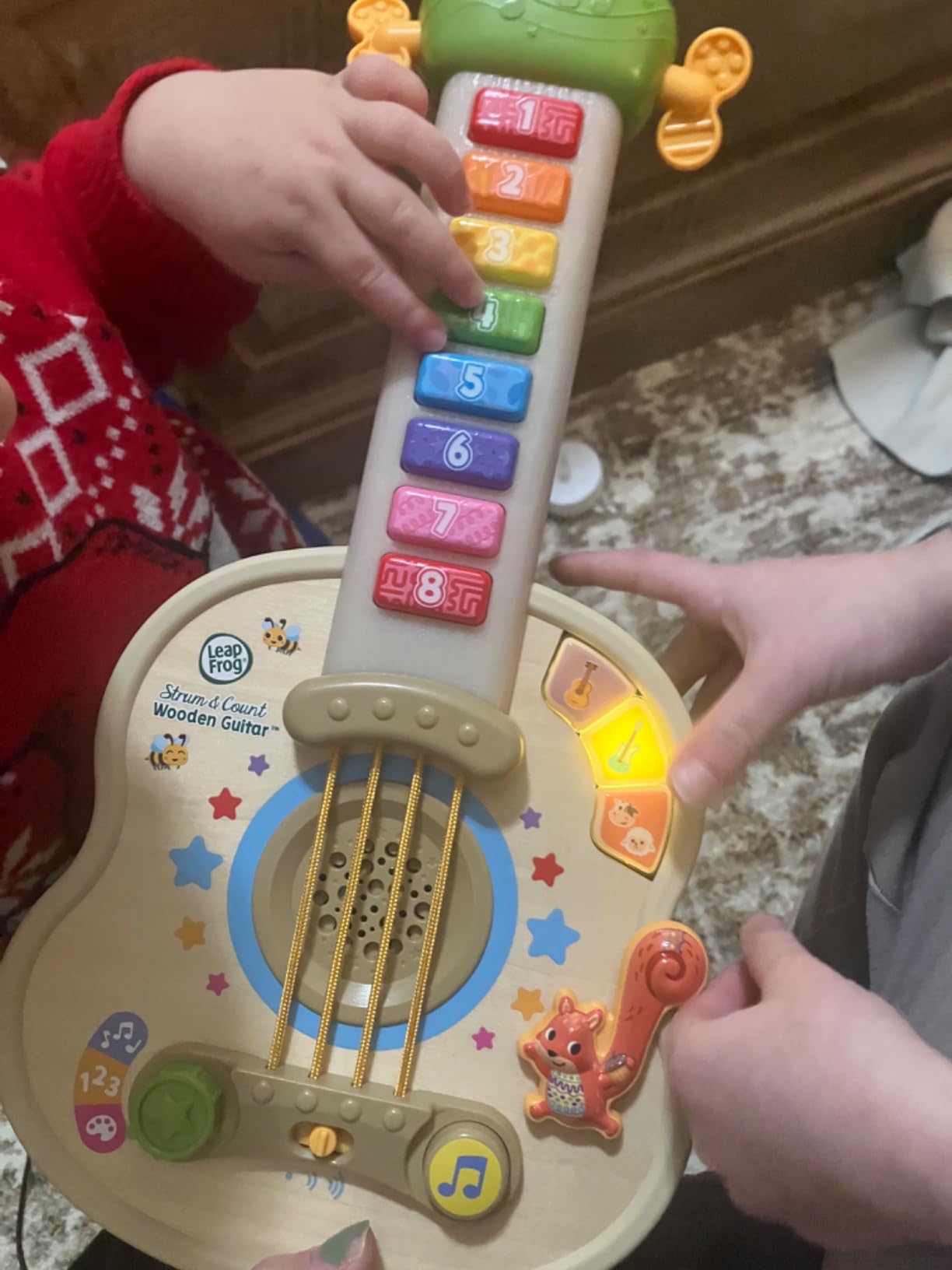 LeapFrog Strum and Count Wooden Guitar, Musical Toddler Toy customer photo 2
