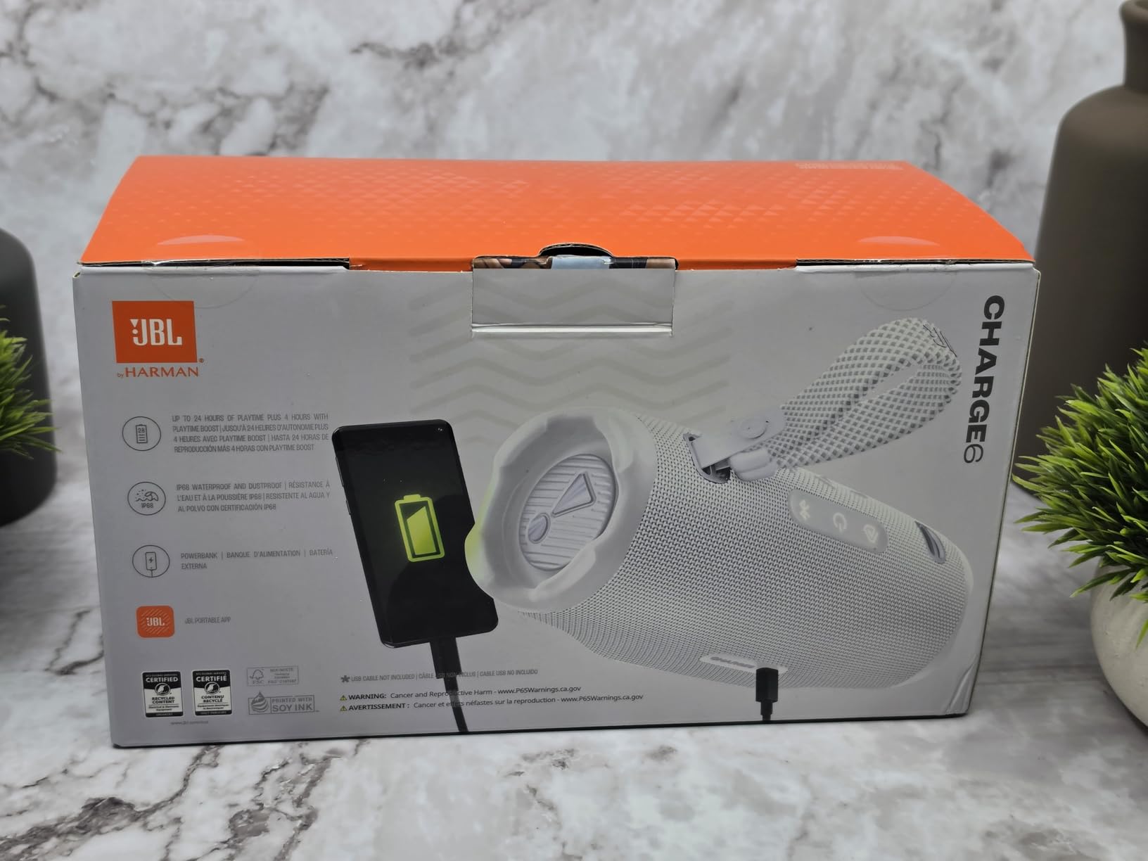 JBL Charge 6 Portable Bluetooth Speaker, Waterproof, Drop-Proof - Black customer photo 1