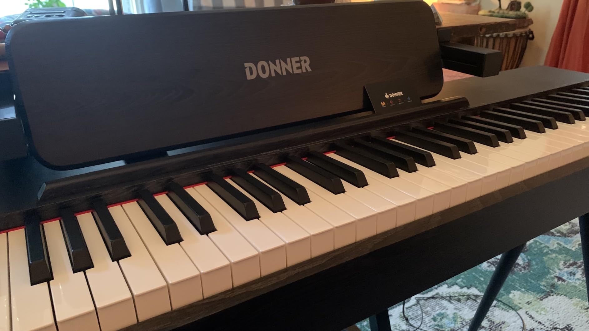 Donner OURA S100 Digital Piano with 88 Key Graded Hammer Weighted Keyboard for Beginner, Full Size Electric Piano Keyboard with Bluetooth, 3 Original Demos, LOCAL OFF, 2×10 W, Piano Three Pedal, Black customer photo 1