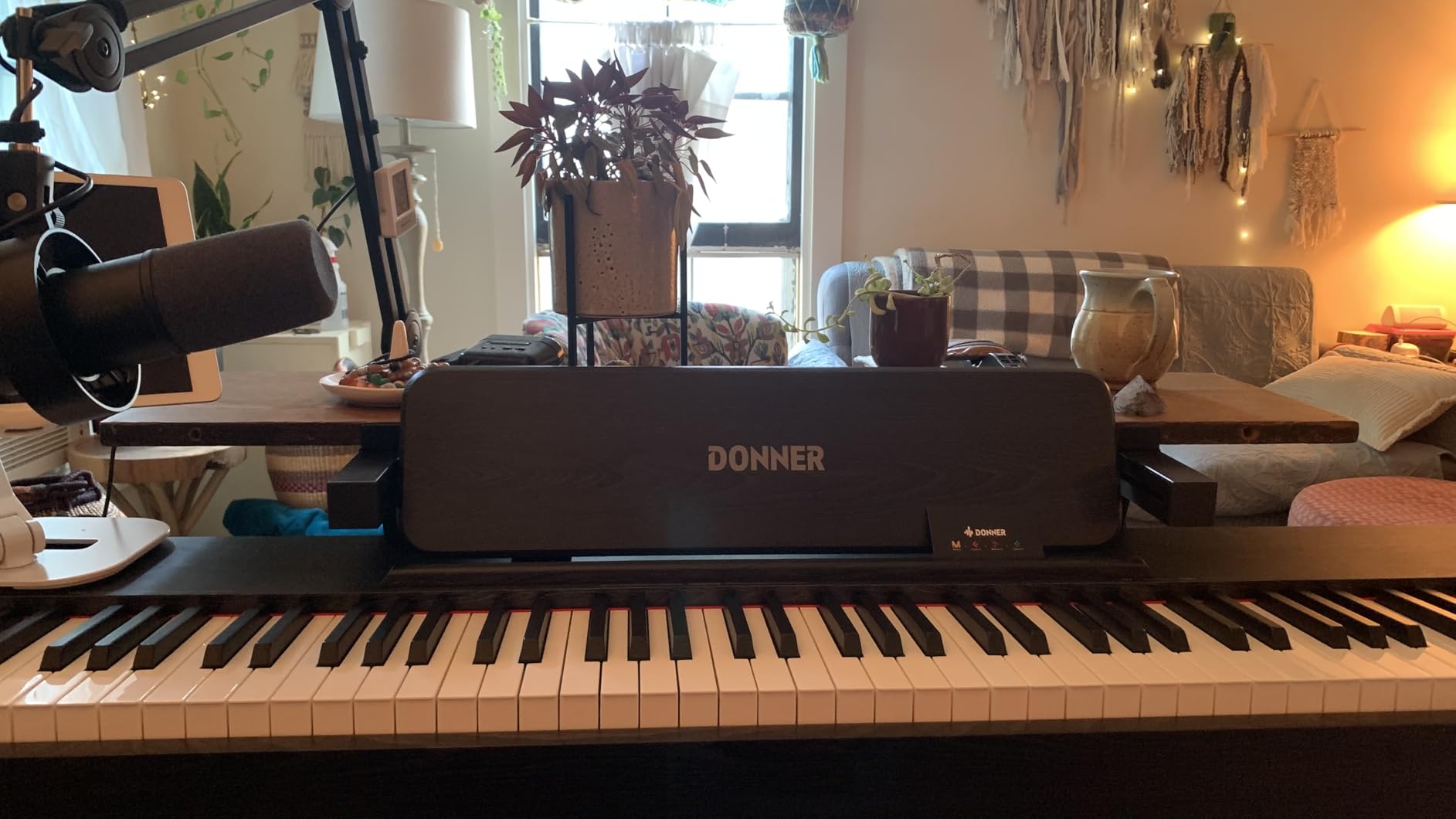 Donner OURA S100 Digital Piano with 88 Key Graded Hammer Weighted Keyboard for Beginner, Full Size Electric Piano Keyboard with Bluetooth, 3 Original Demos, LOCAL OFF, 2×10 W, Piano Three Pedal, Black customer photo 2