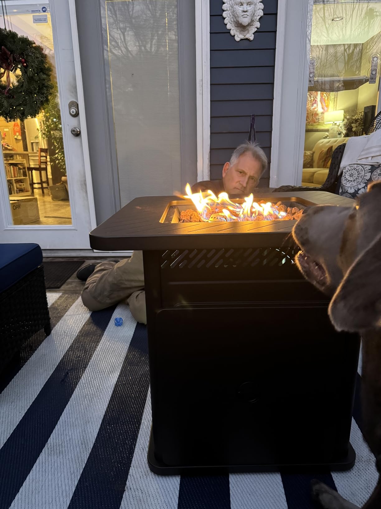 East Oak 28Inch Propane Fire Pit Table, 52,000 BTU customer photo 1