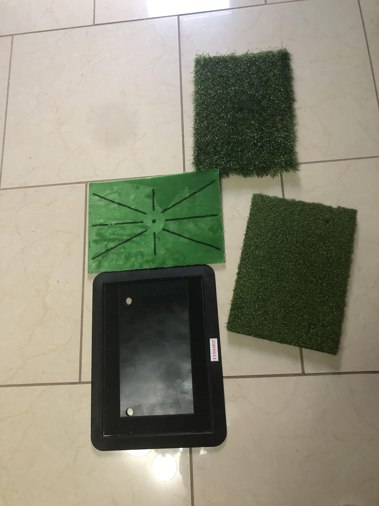 Golf Hitting Mats Training Equipment, Golf Practice Mat with Instant Swing Path Feedback, 3 Replaceable Golf Training Mats with No-Slip Heavy Duty Rubber Base customer photo 2