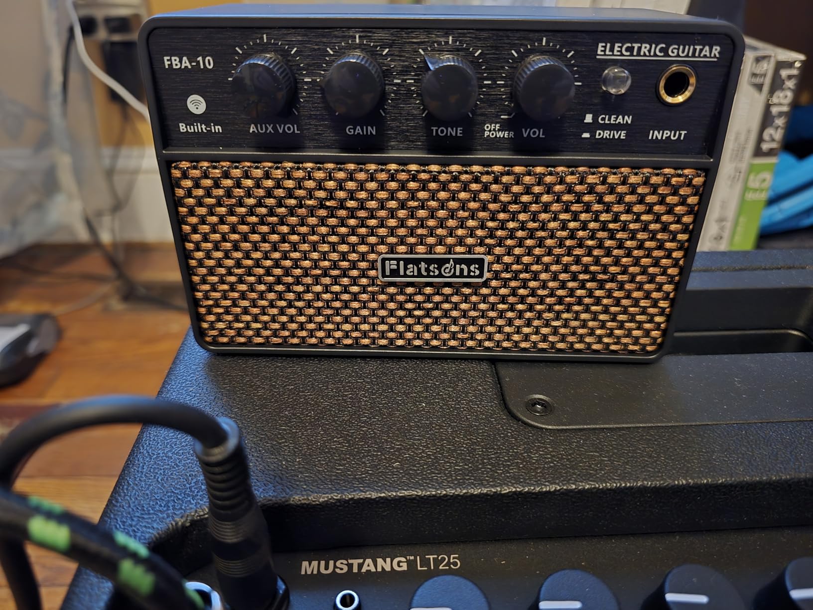 10W Mini Guitar Amp,Rechargeable Electric Guitar Amplifier | with Clean/Drive Channel,6H Working,3.5mm headphone jack for silent practice,Wireless Portable Amp for Practice & Traveling customer photo 2