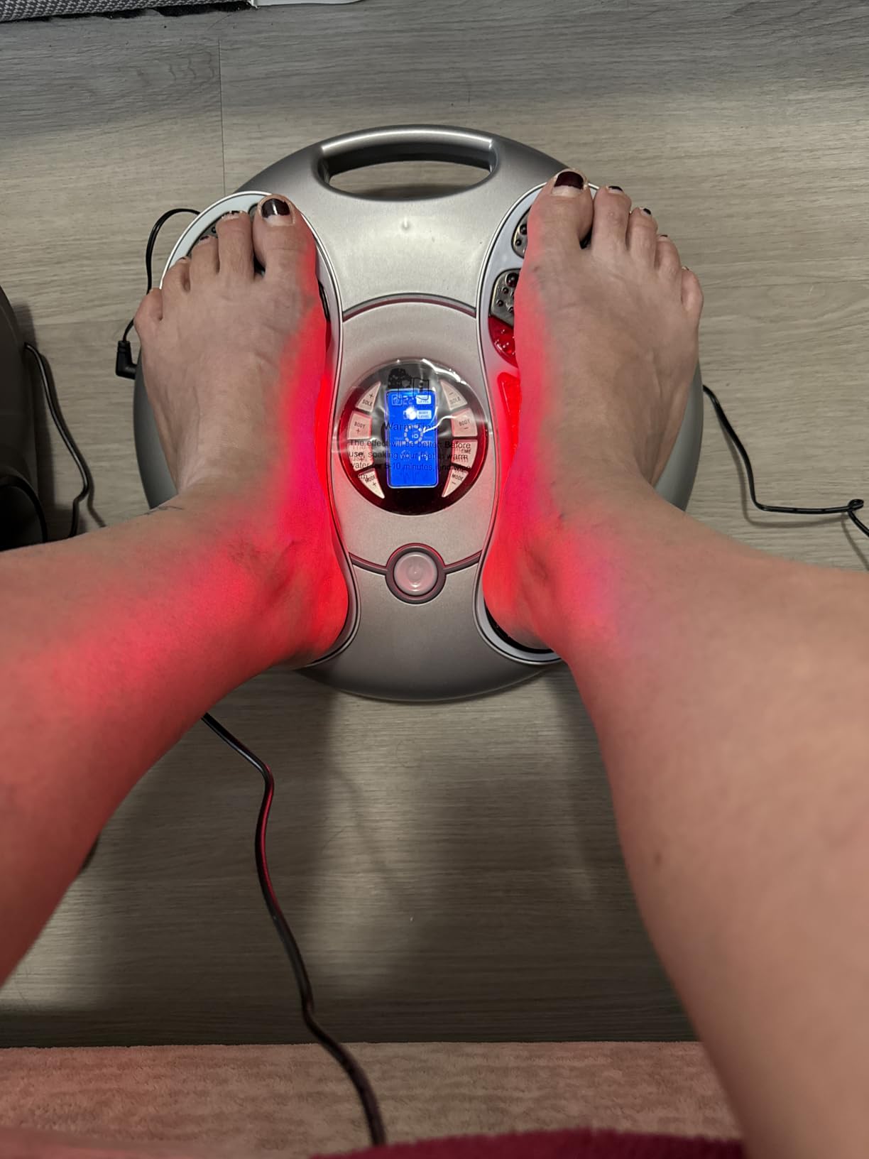 Foot Massager for Neuropathy, EMS TENS Foot Stimulator for Circulation and Pain Relief, TENS Unit Muscle Stimulator with 4 Electrode Pads, FSA Eligible Items Only List HSA, Fits Up to 11