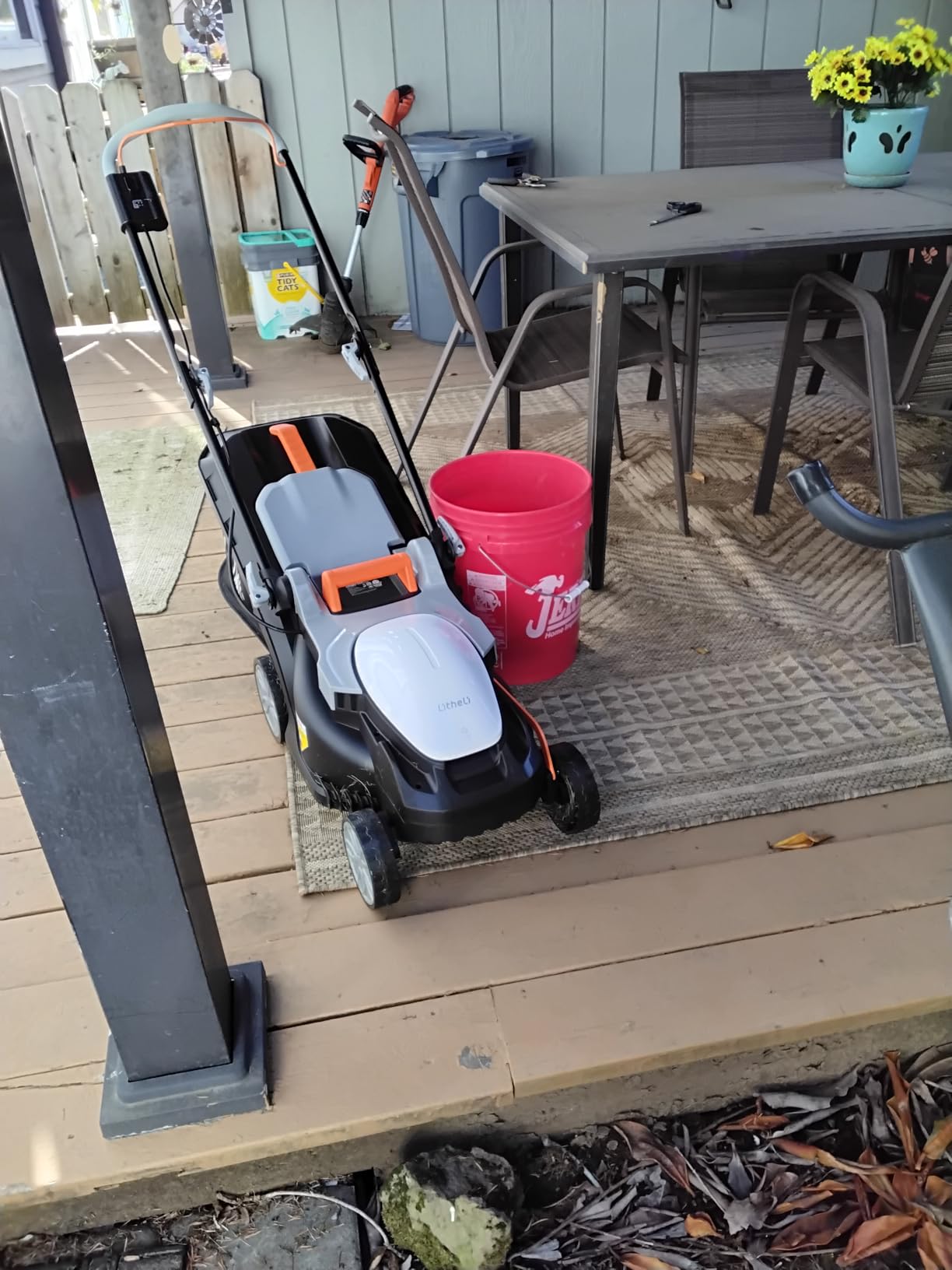 Litheli Cordless Lawn Mower 13 Inch, U20 Handy+ 20V Electric Lawn Mowers for Garden, Yard and Farm, 5 Heights Adjustment, Light Weight,2 x 4.0Ah Portable Battery Included customer photo 1
