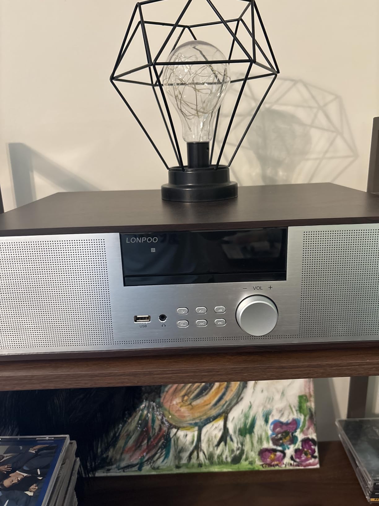 LONPOO Bluetooth Stereo System for Home, 40W CD Player with Speaker customer photo 2
