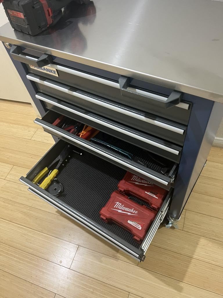 LARBANKE 7-Drawer Rolling Tool Chest with Wheels&Foot Pads,Bluetool Cabinet customer photo 1